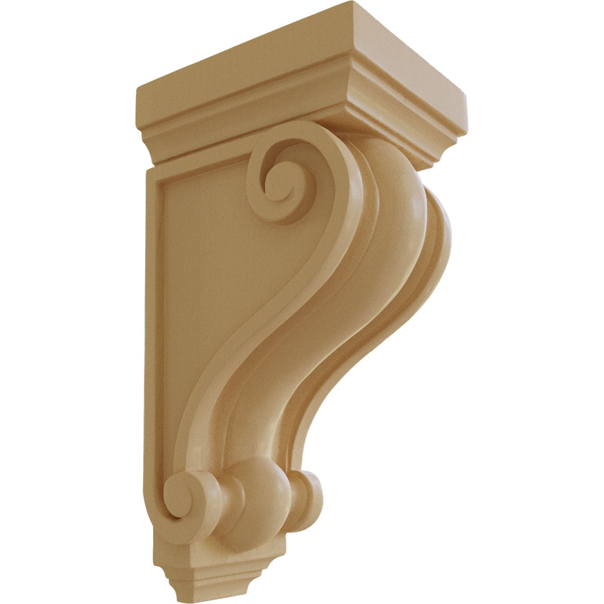 Ekena Millwork CORW06X07X13DEMA 6-in x 7.0-in x 13.25-in Unfinished Maple Wood Paintable/Stainable Corbel