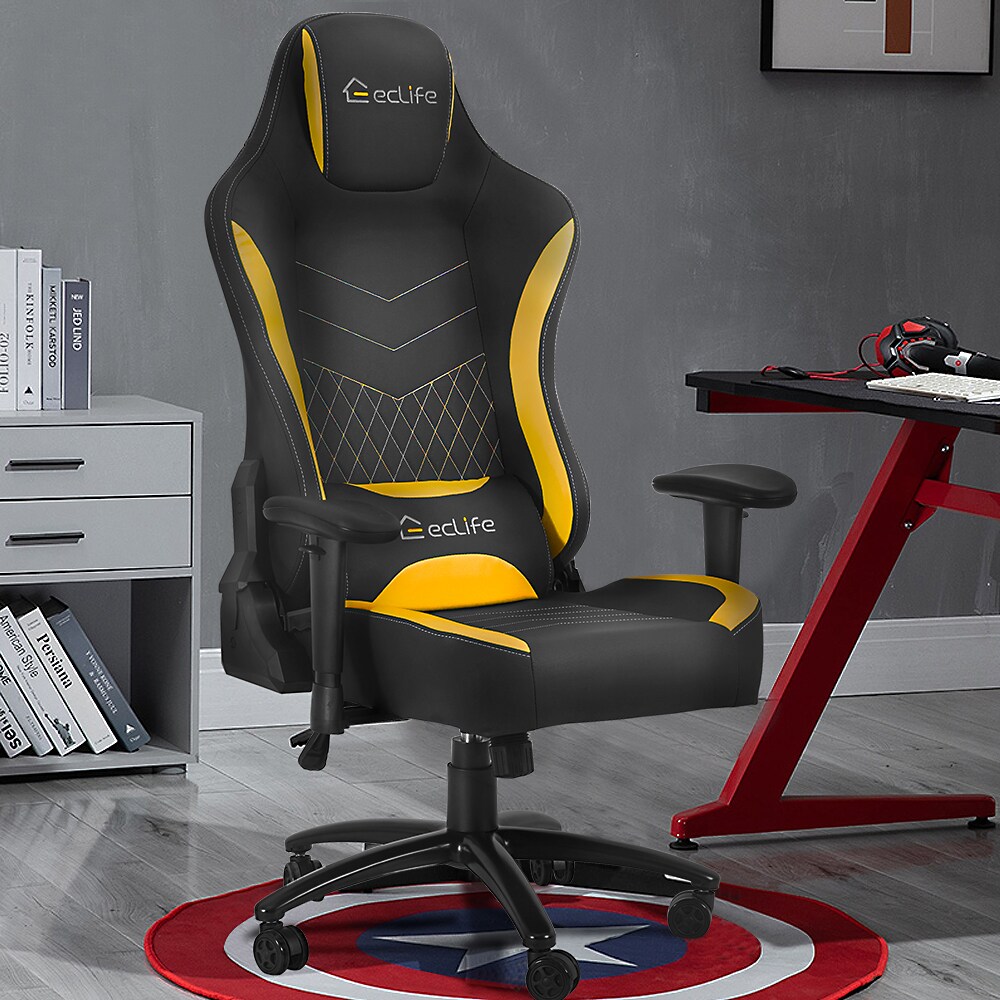 Black and discount yellow office chair