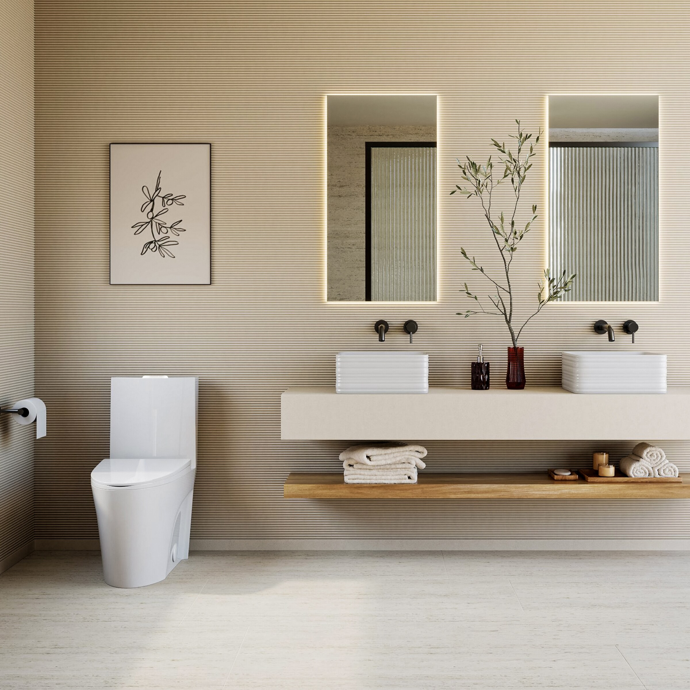 Swiss Madison St. Tropez Glossy white Elongated Standard height 12