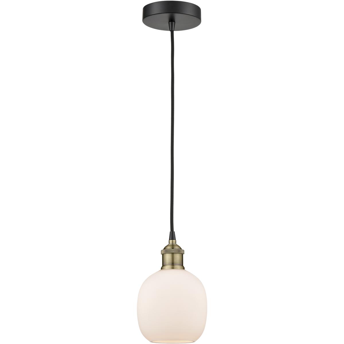 Innovations Lighting - 616-1P-BAB-G101 Belfast Mini Pendant Black Antique Brass