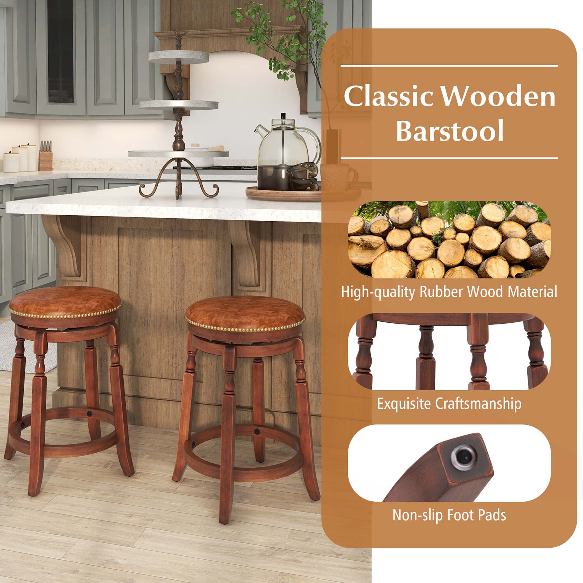 Costway HCST01516 stools - View #4