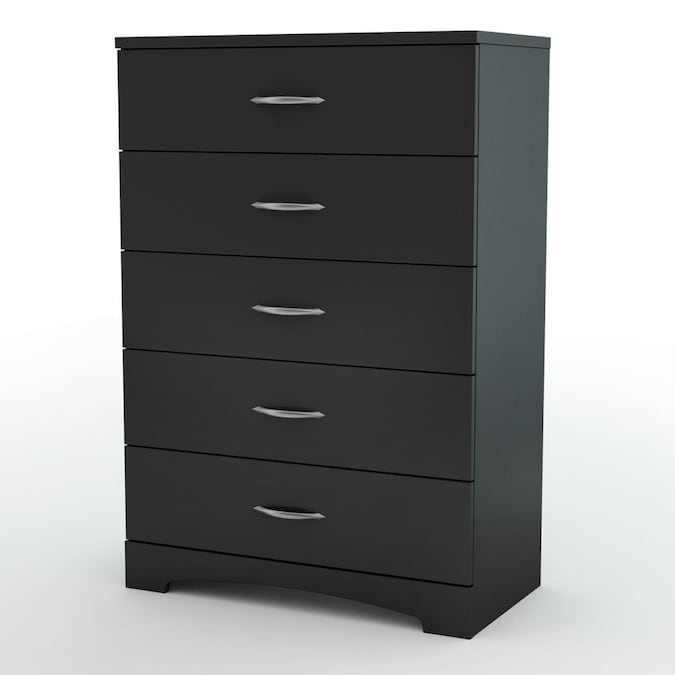 South Shore Furniture Step one Pure Black 5-Drawer Chest in the Chests ...