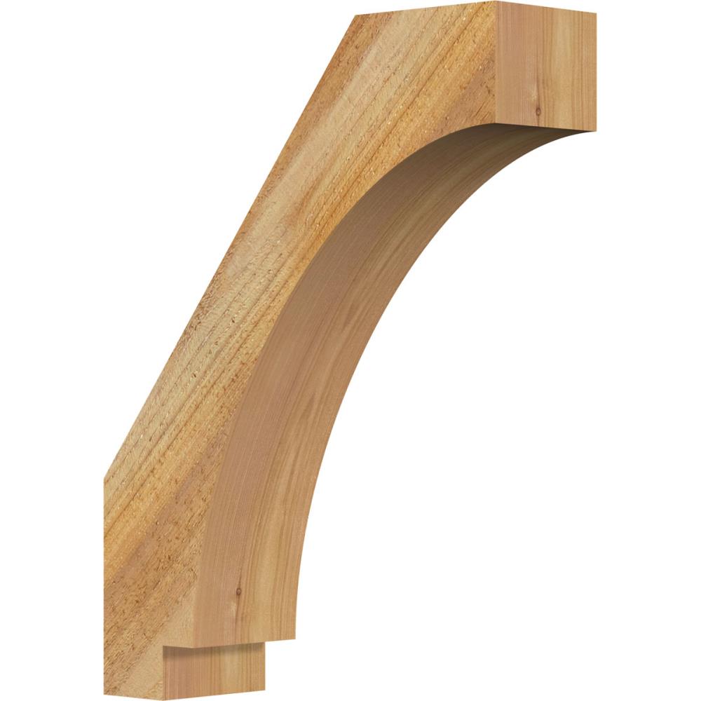 Ekena Millwork BRC04X14X18IMP00RWR 4-in x 14-in x 18-in Western Red Cedar Unfinished Wood Imperial Rough Sawn Knee Brace