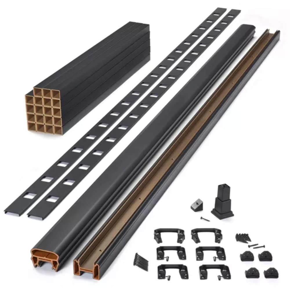 Trex BK0842HRKFS Transcend 8-ft x 42-in Charcoal Black Composite Deck Rail Kit