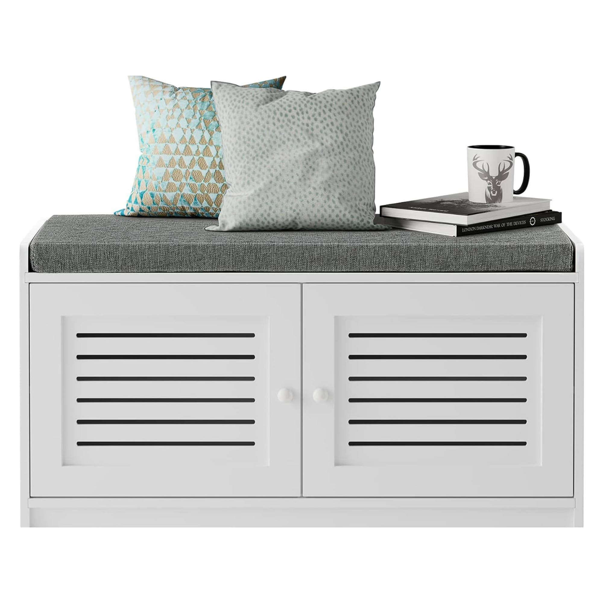 STURDIS 401173 18.5-in H 10 pair White Engineered wood Shoe cabinet