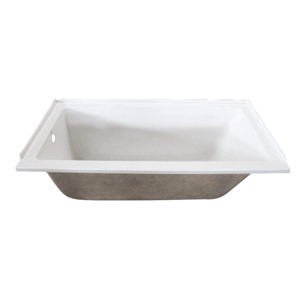 Kingston Brass  VTPN603220L Aqua Eden 60 Inch Drop In Acrylic Soaking Tub with Left Drain