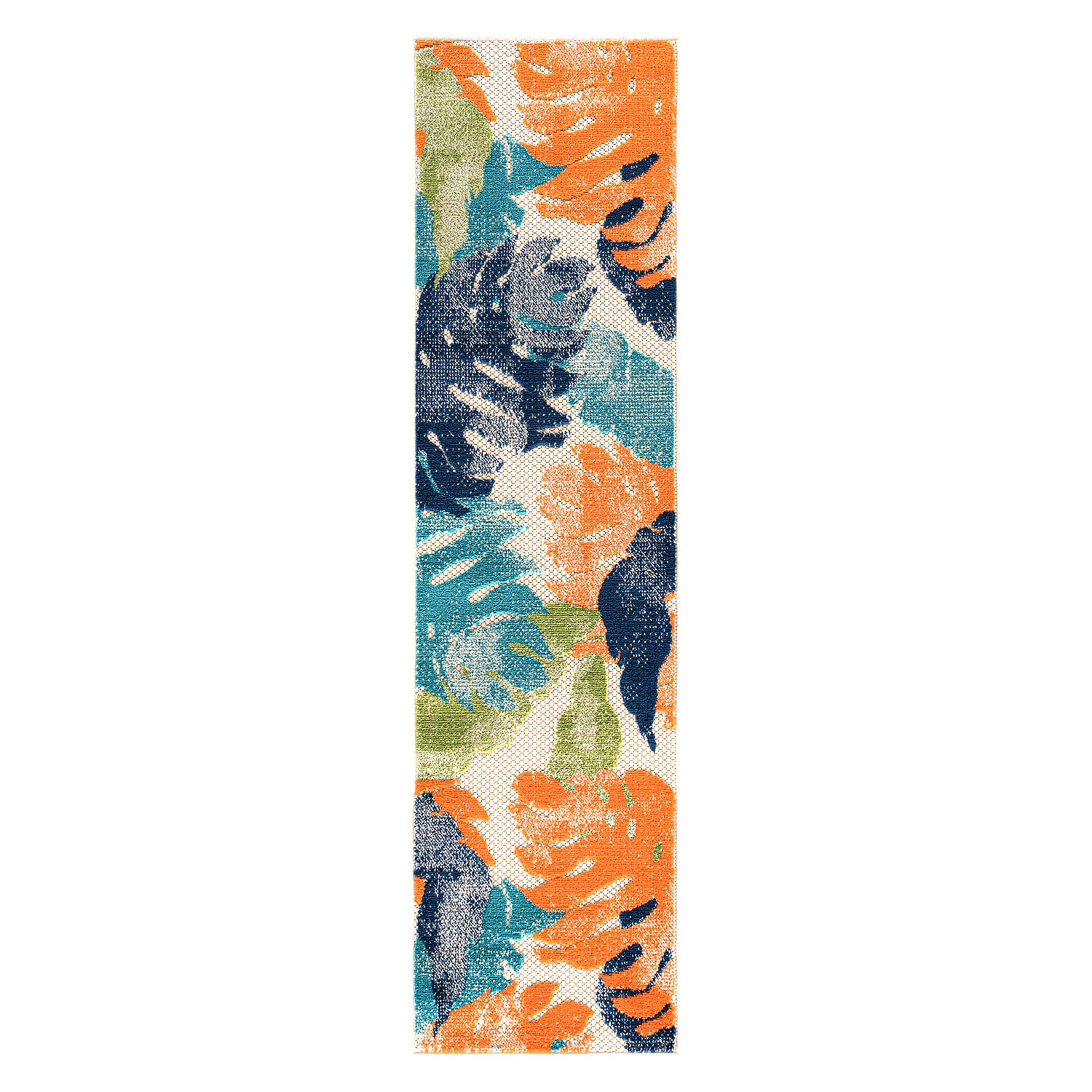 World Rug Gallery 5553MULTI2X7 2 x 7 (ft) Loomed Polypropylene Multi Rectangular Indoor/Outdoor Floral/Botanical Runner rug