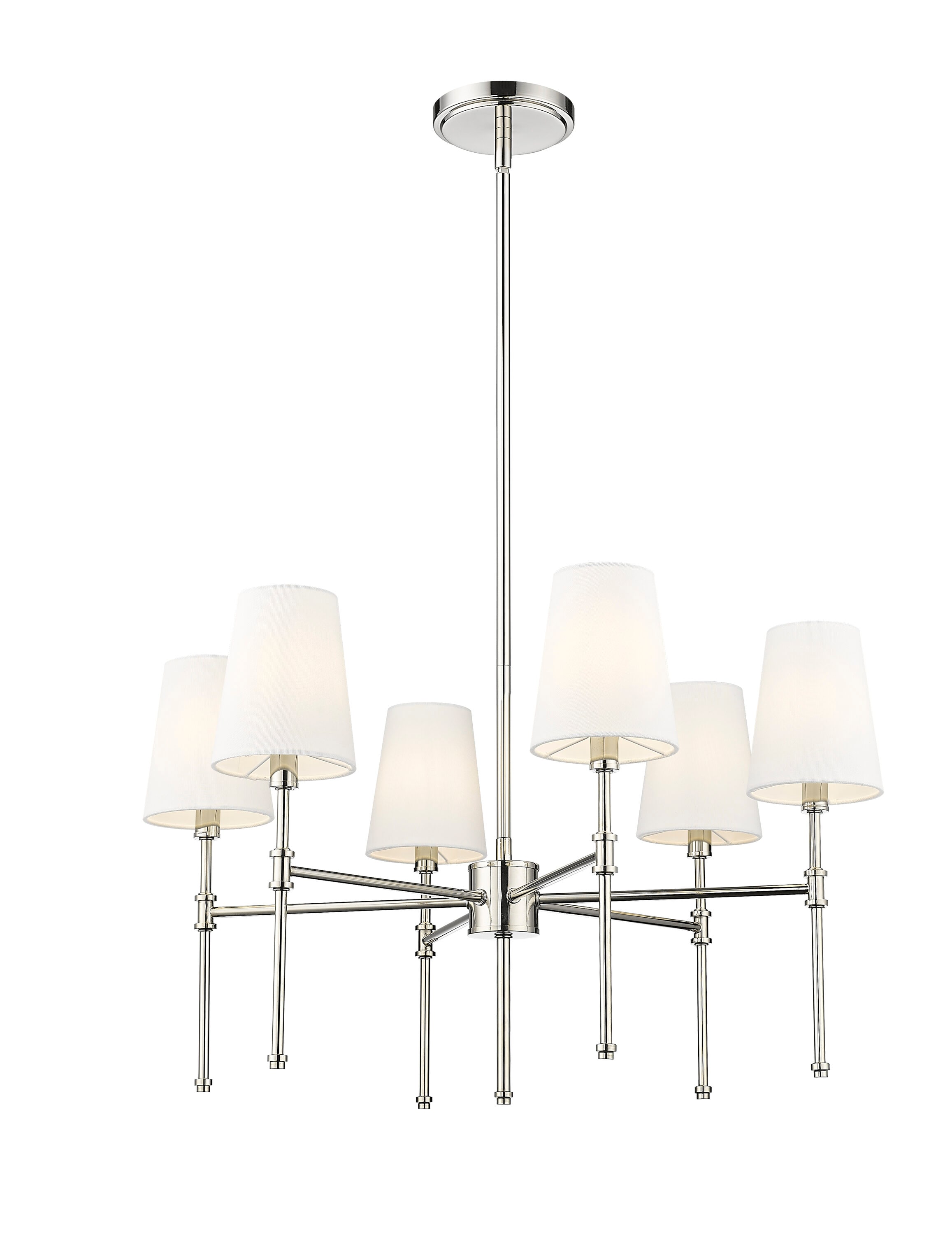 Millennium Lighting Adorra 8 -Light Brushed Brass Fabric Metal Chandelier
