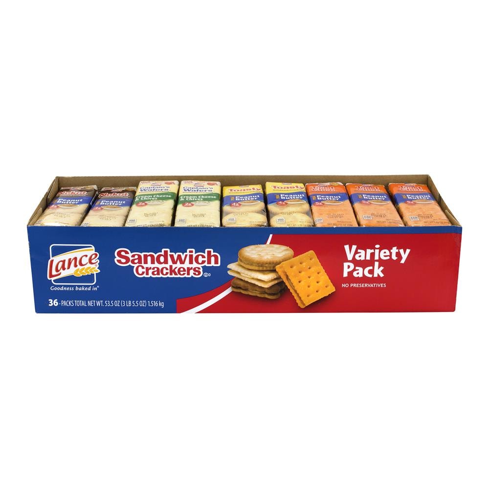 Lance Sandwich Crackers Variety Pack, 36 Ct (Pack of 36)