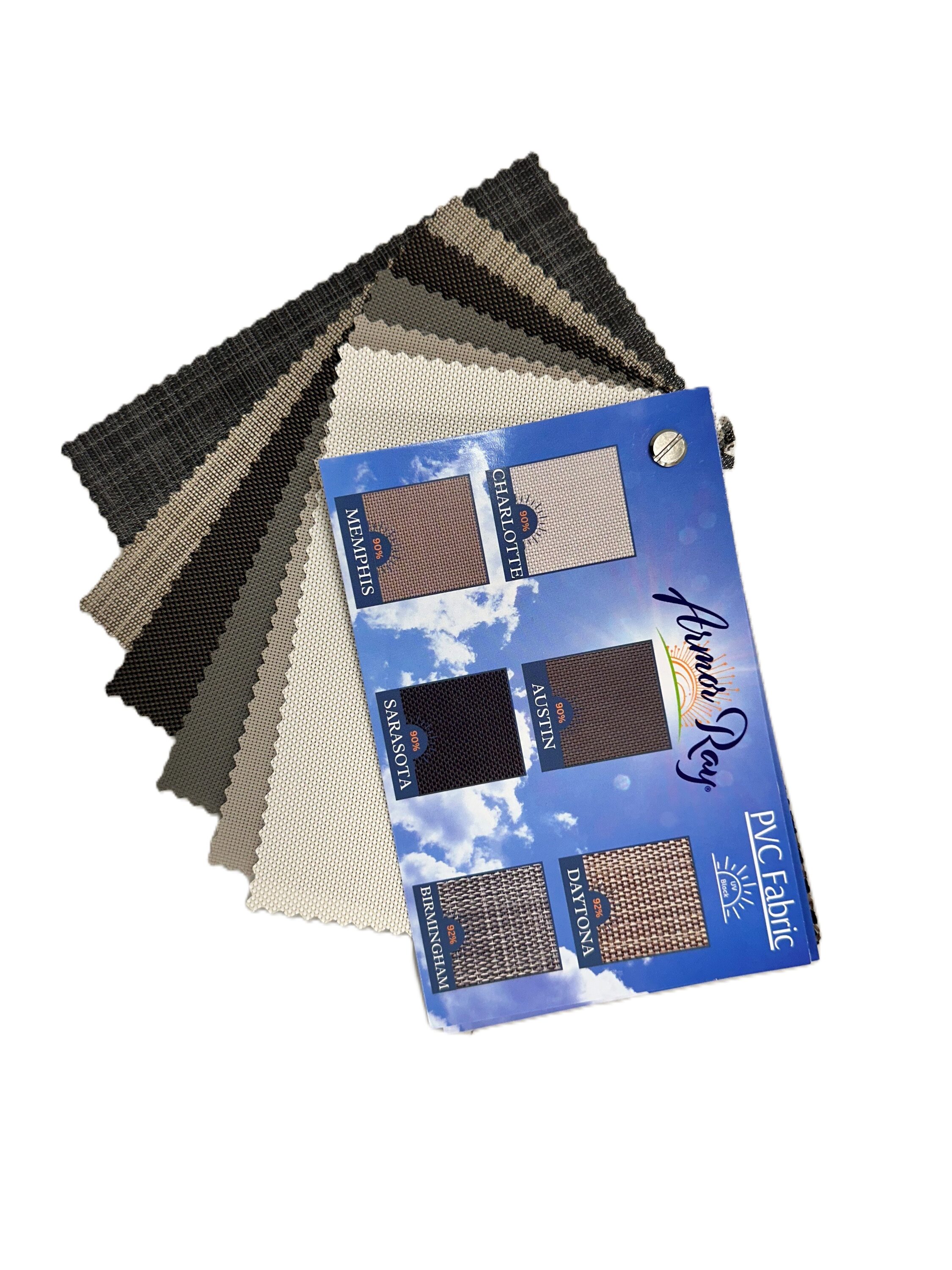 Armor Ray AR.SWATCH Multiple Light filtering PVC Roller shade swatch