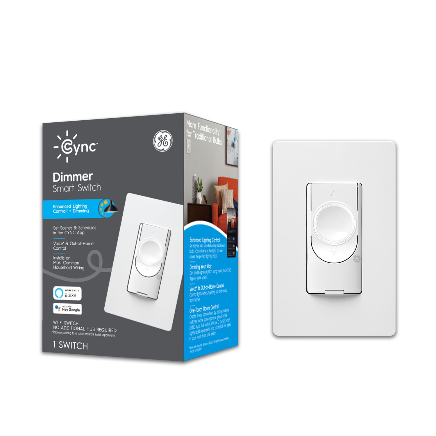 Google  GE Lighting + Nest Mini Smart Control of Traditional Fixtures