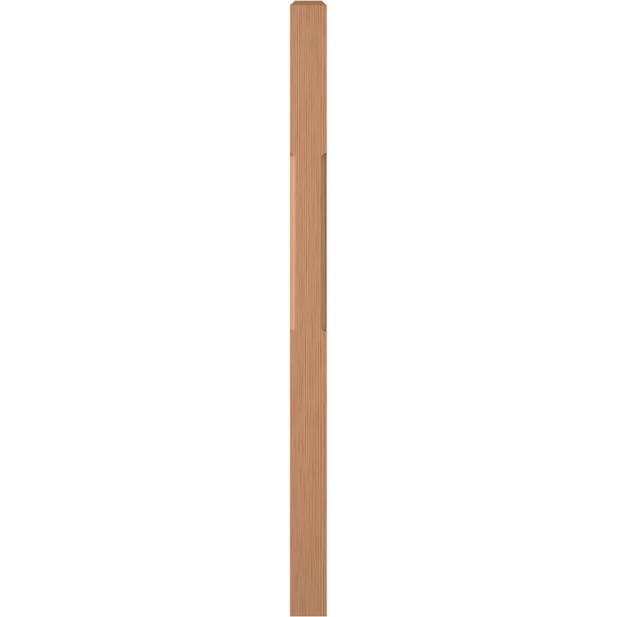 L.J. Smith Stair Systems LJC-4001-AL Clean 3.5-in x 58-in Unfinished Alder Intermediate Stair Newel Post