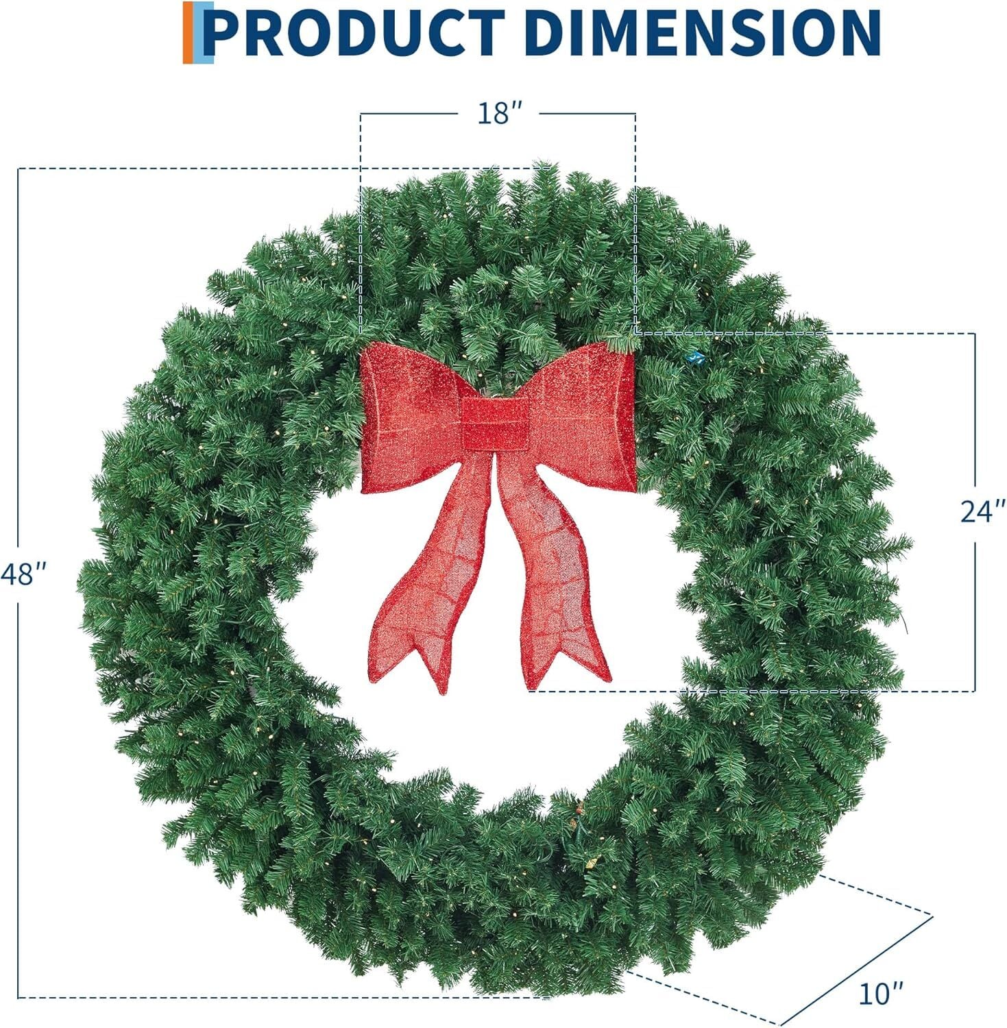 Qeetex LSACW-QH-35HW9A5U Artificial-Christmas-Wreaths - View #6