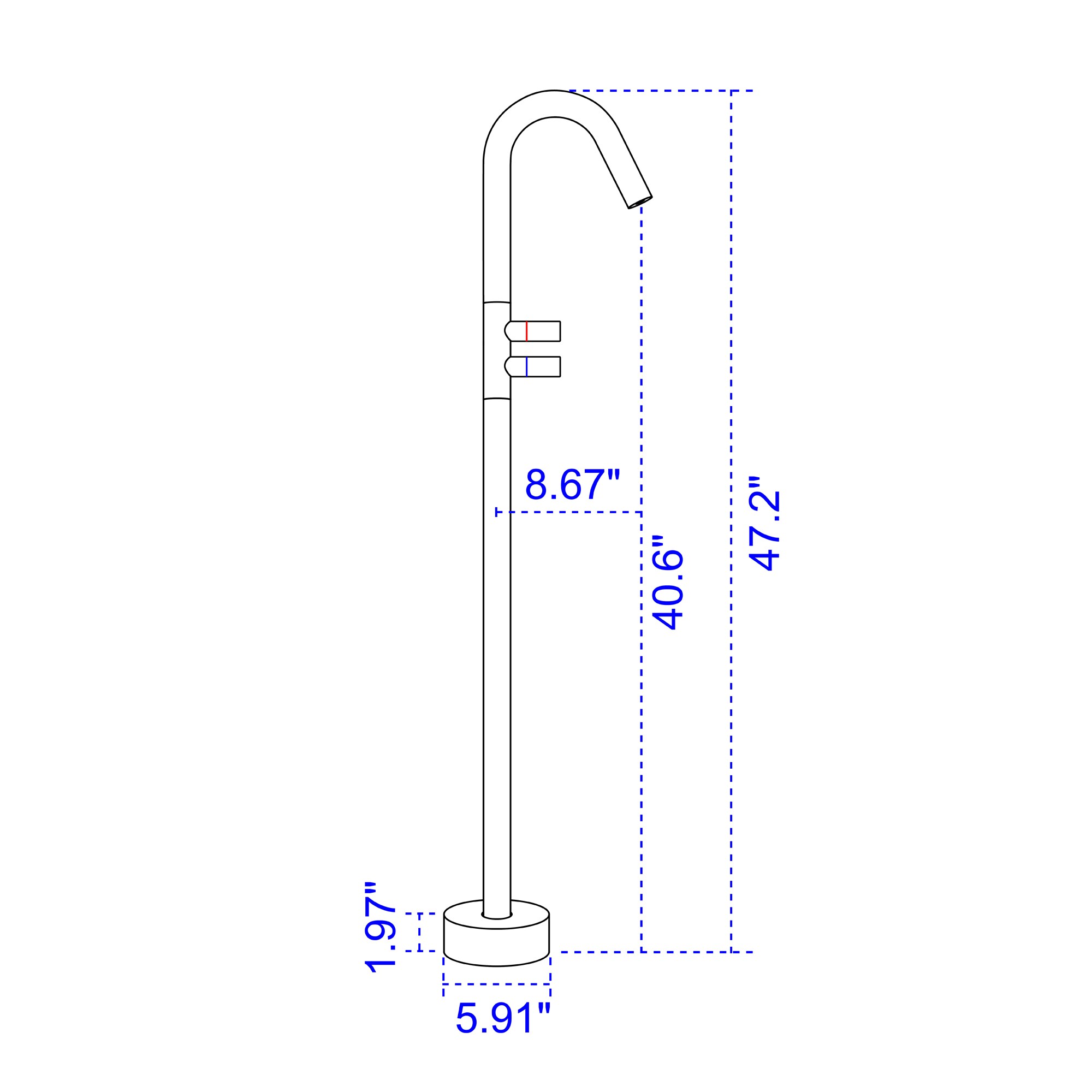 Clihome SMD-18012GG Roman-Tub-Faucets - View #6