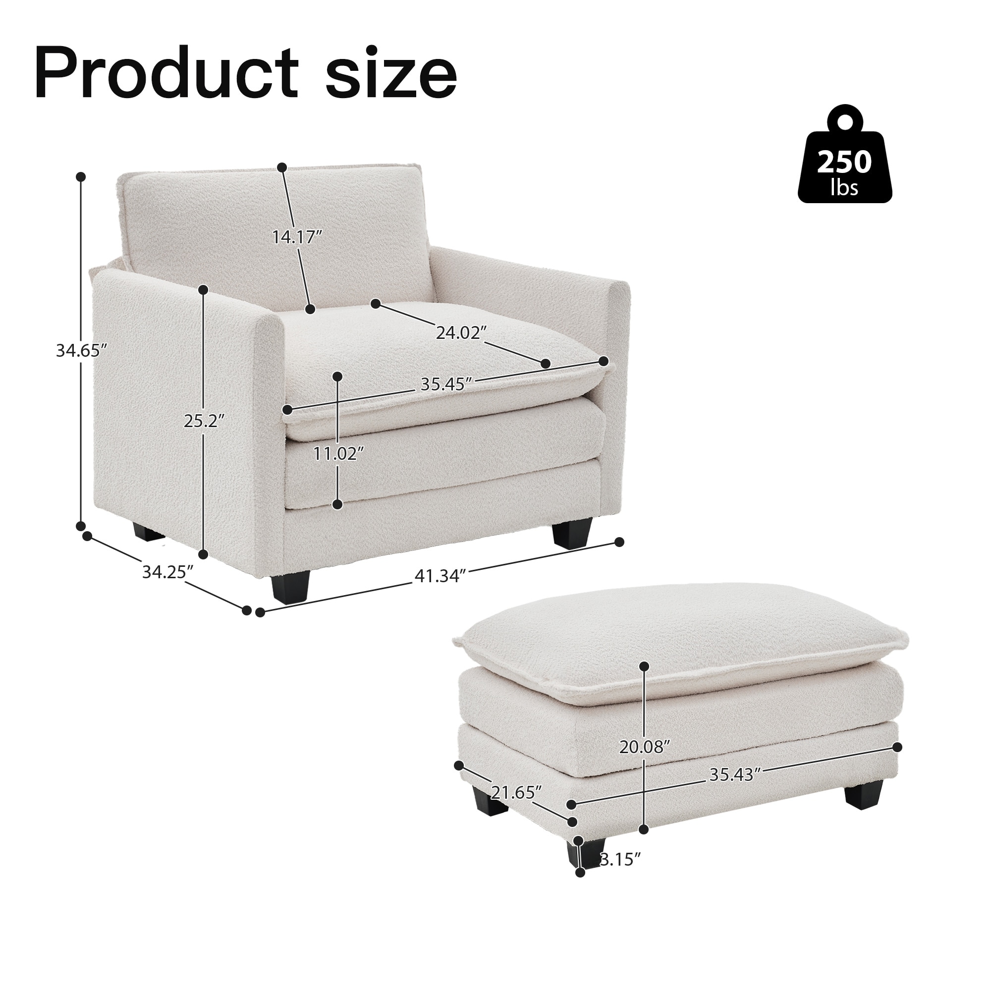 VOUA SAF-DXGQQ-BE Sofas-Loveseats - View #4