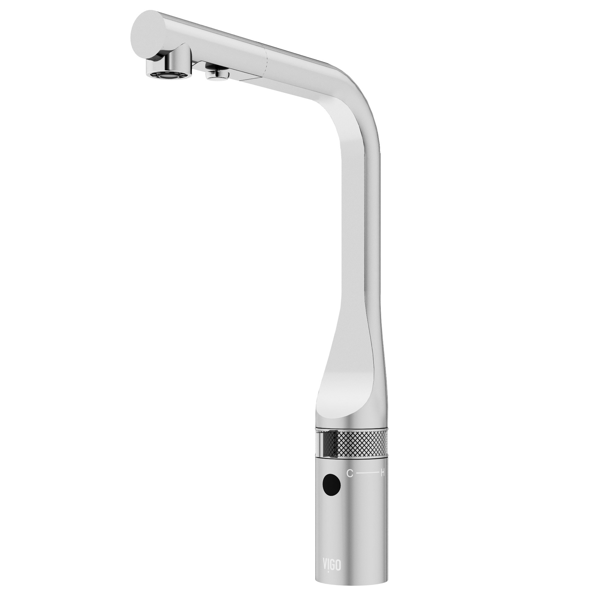 VIGO VG02039CHS Jewel Chrome Single Handle Deck-mount Touchless Pull-out Kitchen Faucet with Sprayer