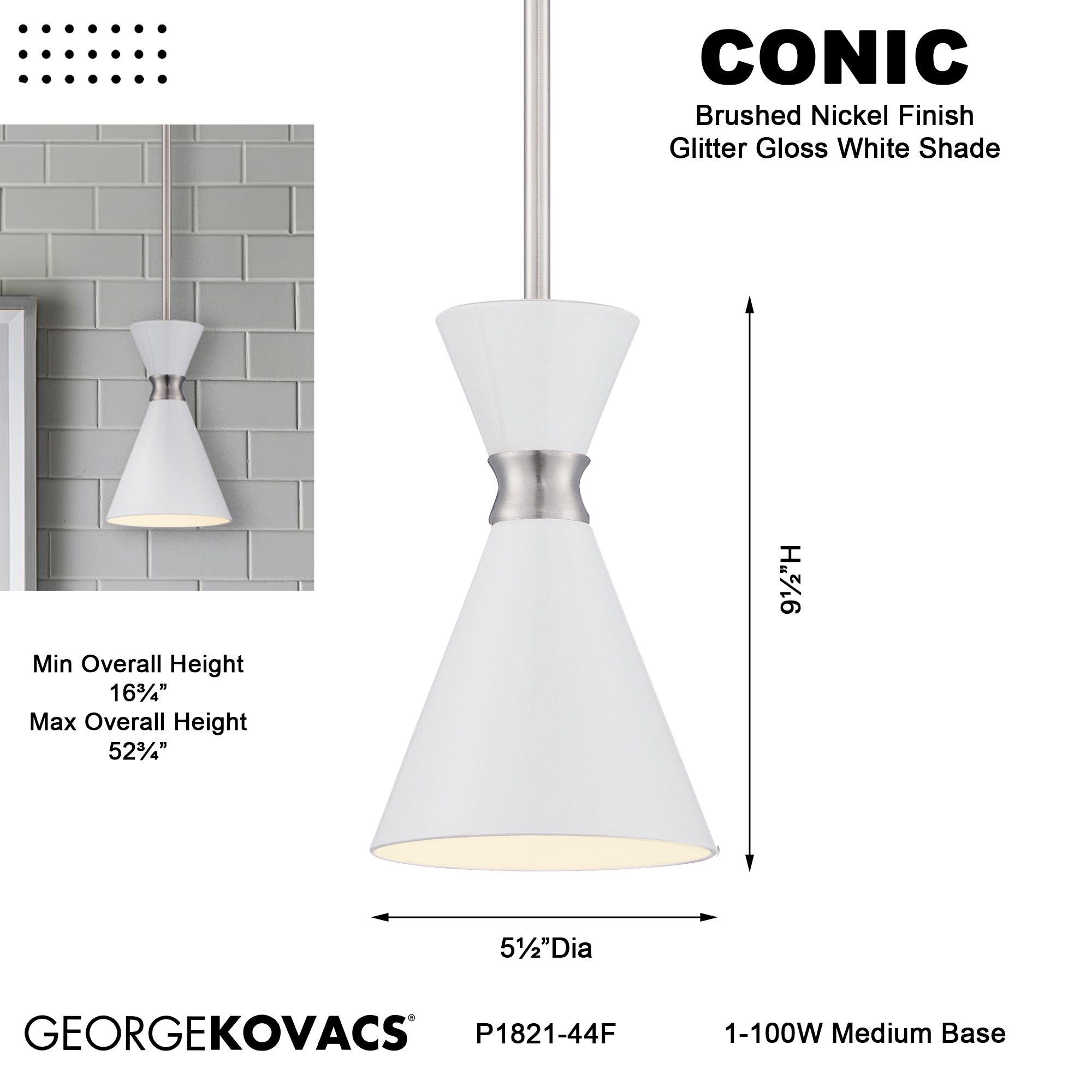 George Kovacs P1821-44F Pendant-Lights - View #4