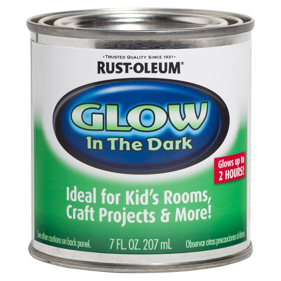 Rust-Oleum Satin Luminous Green Glow In The Dark Latex Interior Paint  (Half-Pint) in the Interior Paint department at