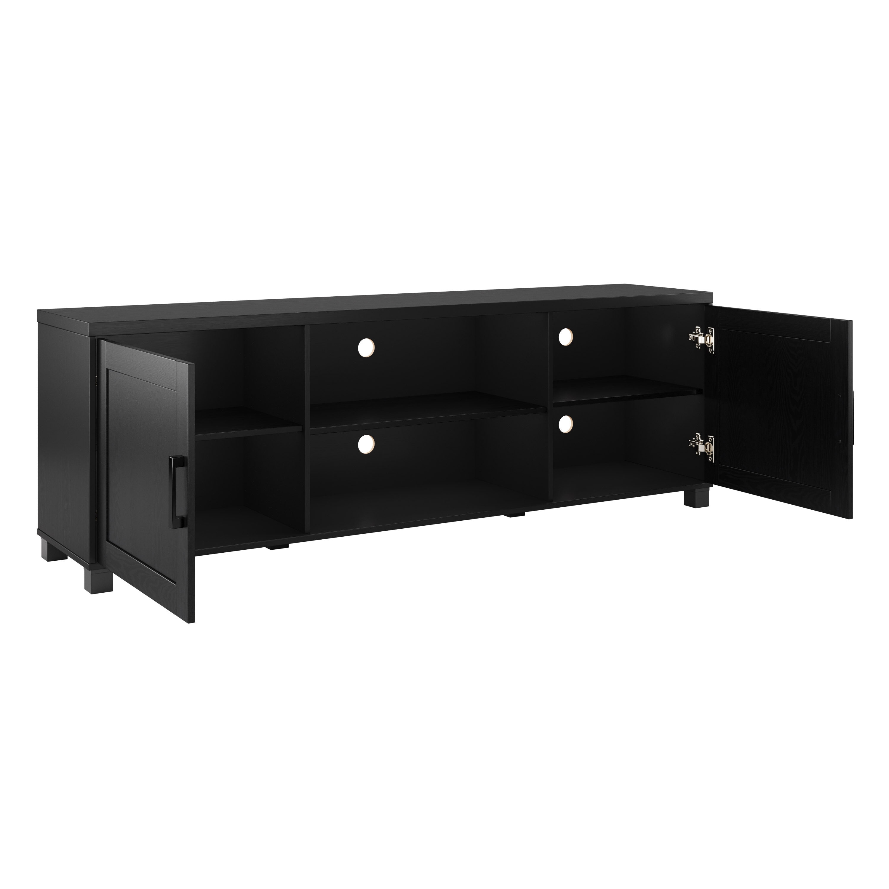 CorLiving Virlomi Black TV Stand with Doors for TVs up to 85in THW-600 ...