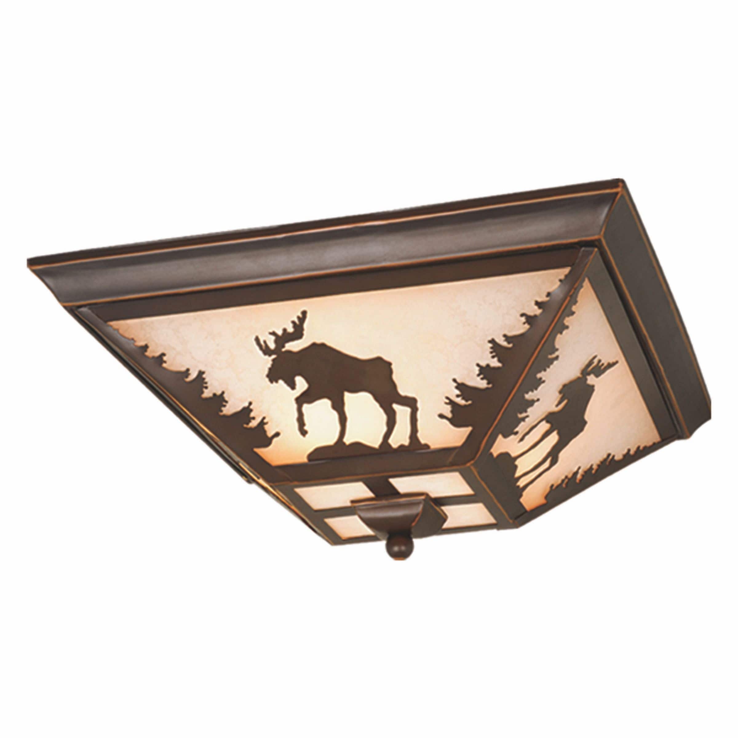 Cascadia CC55614BBZ Yellowstone 3 -Light 14-in Oil rubbed Bronze Indoor/Outdoor Flush Mount Light