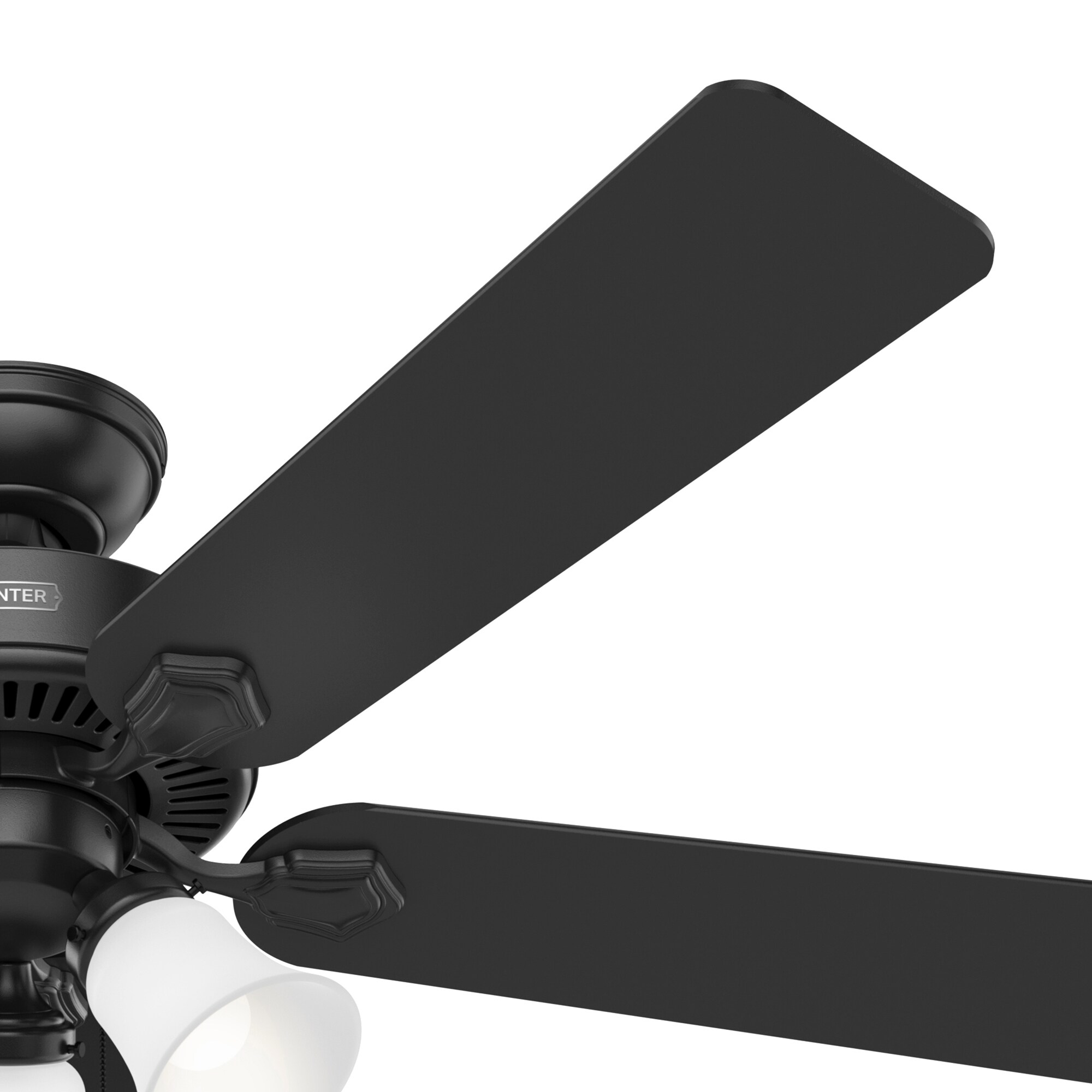Hunter Swanson 52-in Matte Black Indoor Ceiling Fan with Light (5-Blade) in  the Ceiling Fans department at Lowes.com