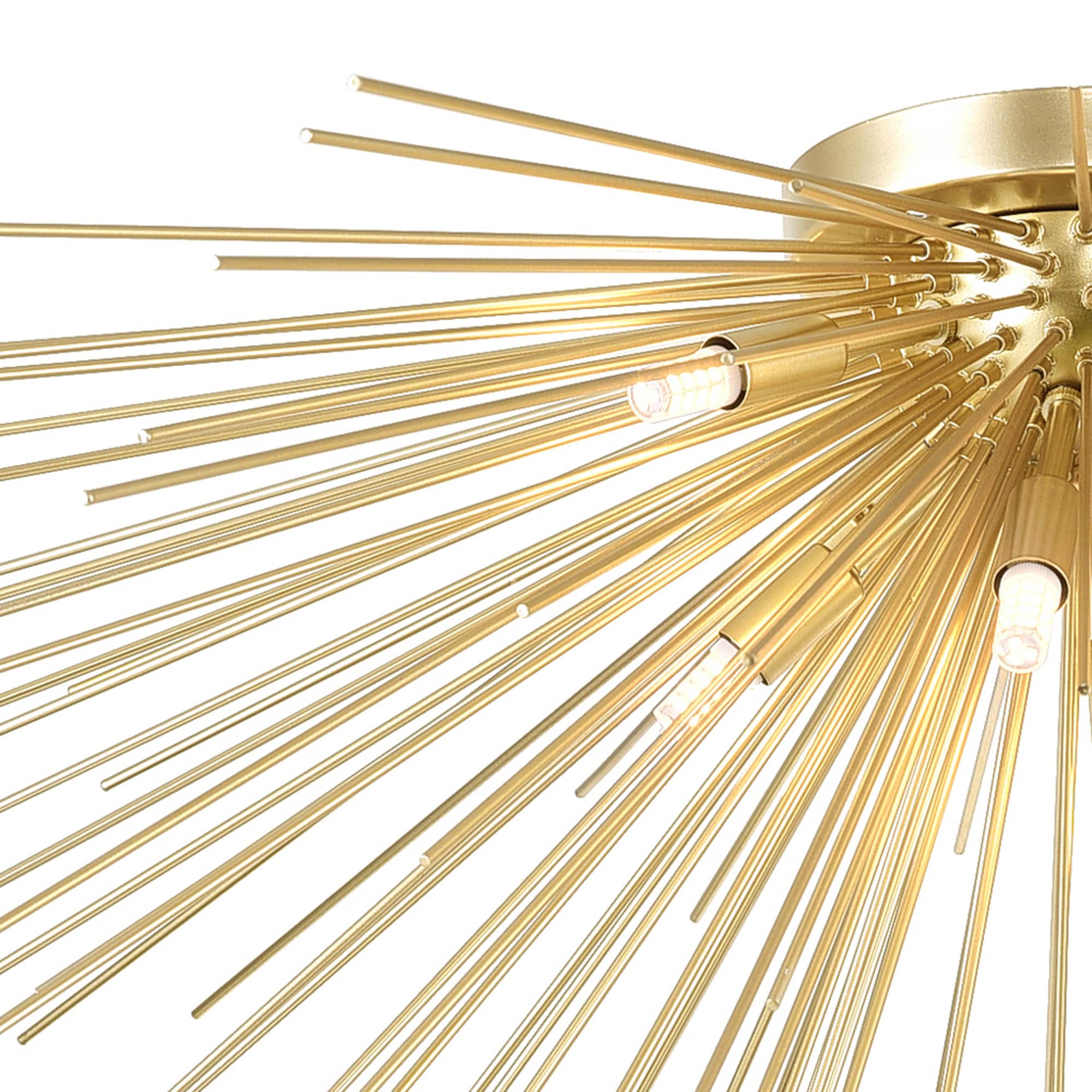 Savannah Starburst Gold Leaf 8-Light LED Flush Mount