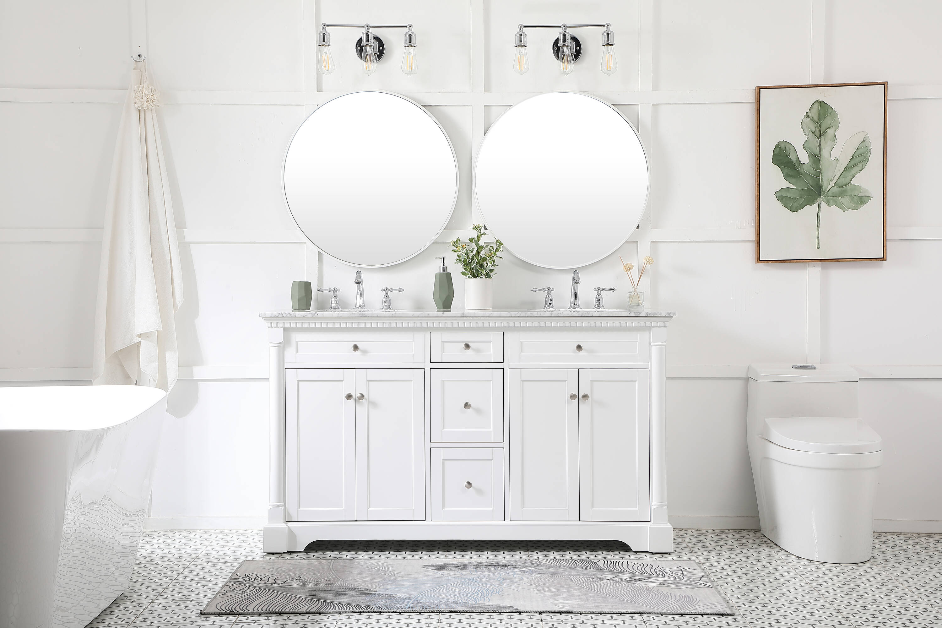 Elegant Decor HF159180DWH Bath-Vanity-Combo - View #5