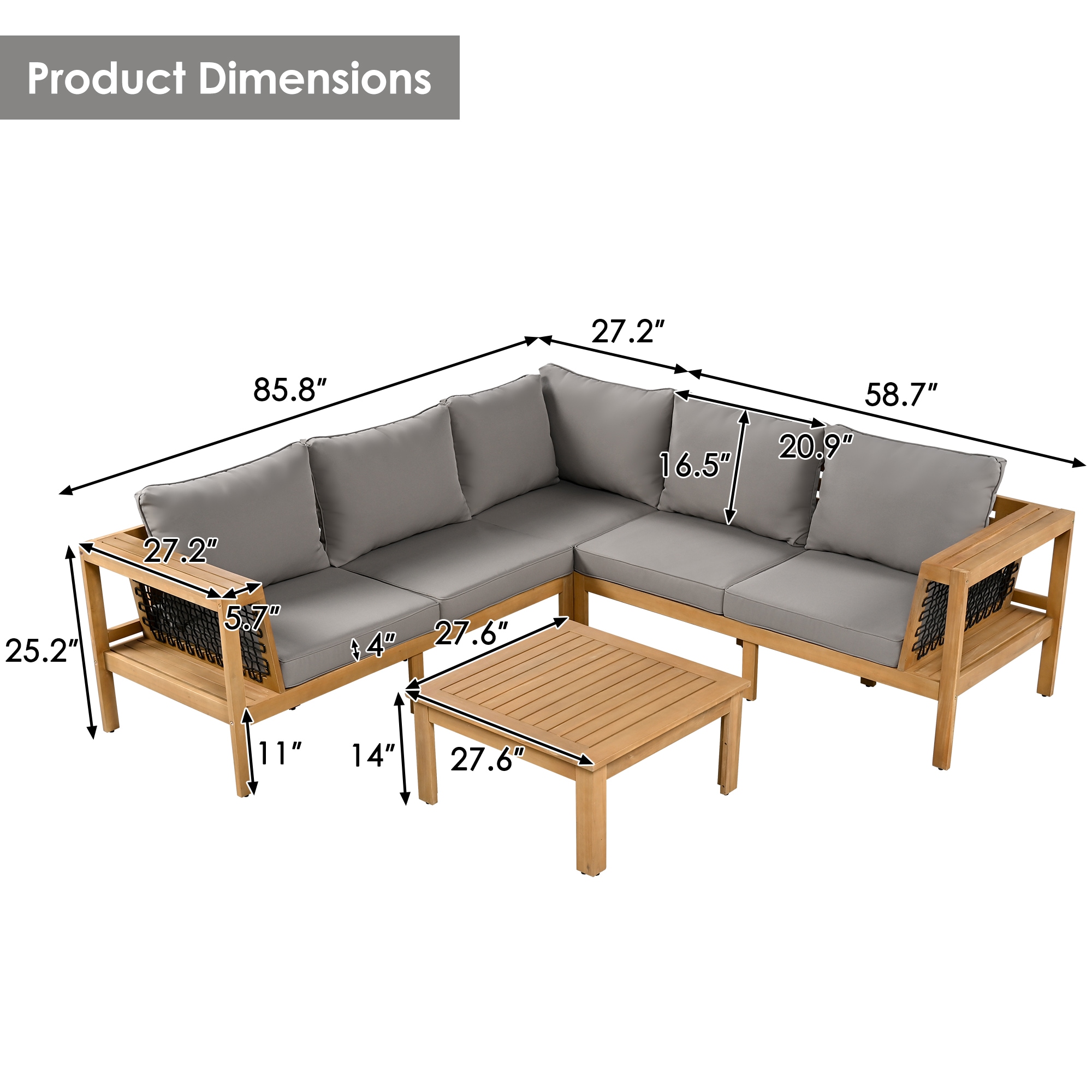 SINOFURN SYA330101GY Patio-Sofas-Daybeds - View #9
