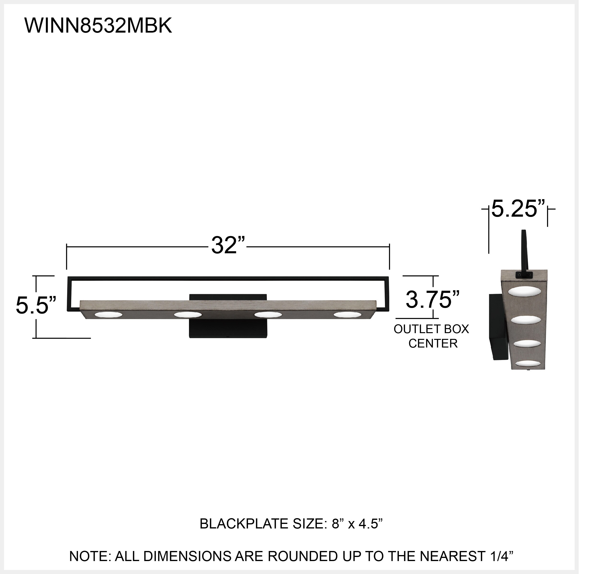 Quoizel WINN8532MBK b089995 - View #6