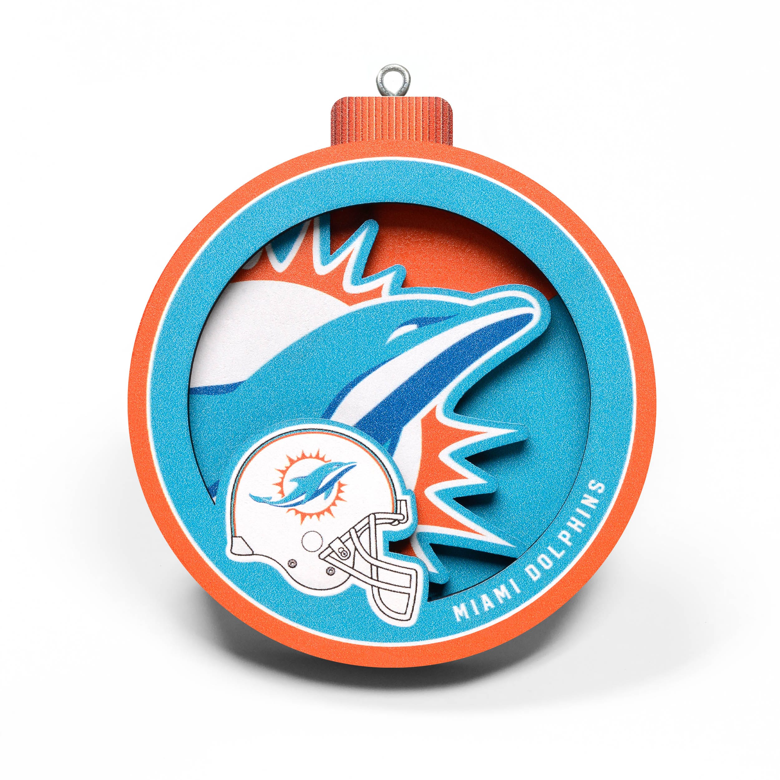 NFL Miami Dolphins 3D Logo Series Ornament