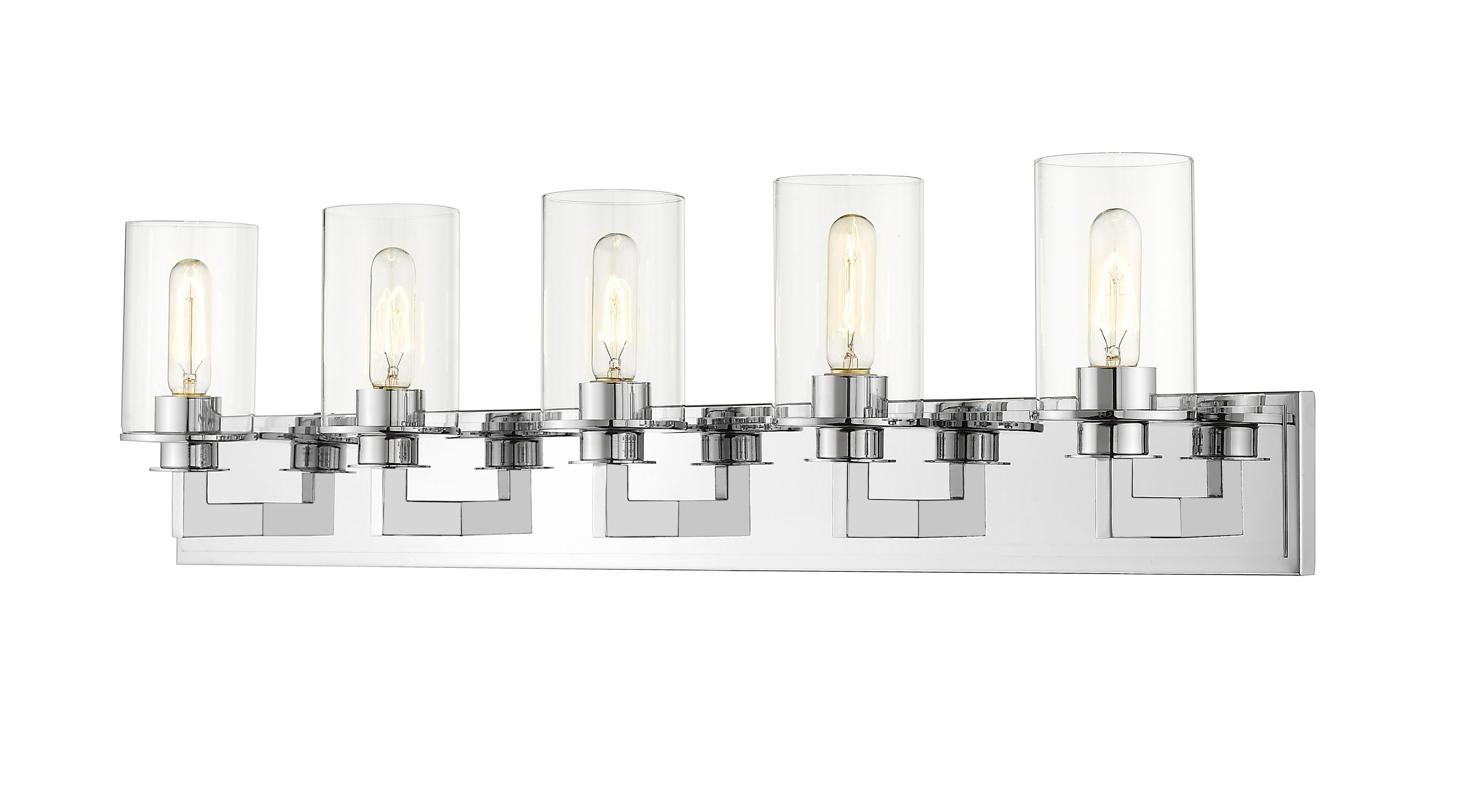 Z-Lite 462-5V-CH Savannah 38.75-in 5 -Light Polished Chrome Mid-century Vanity light
