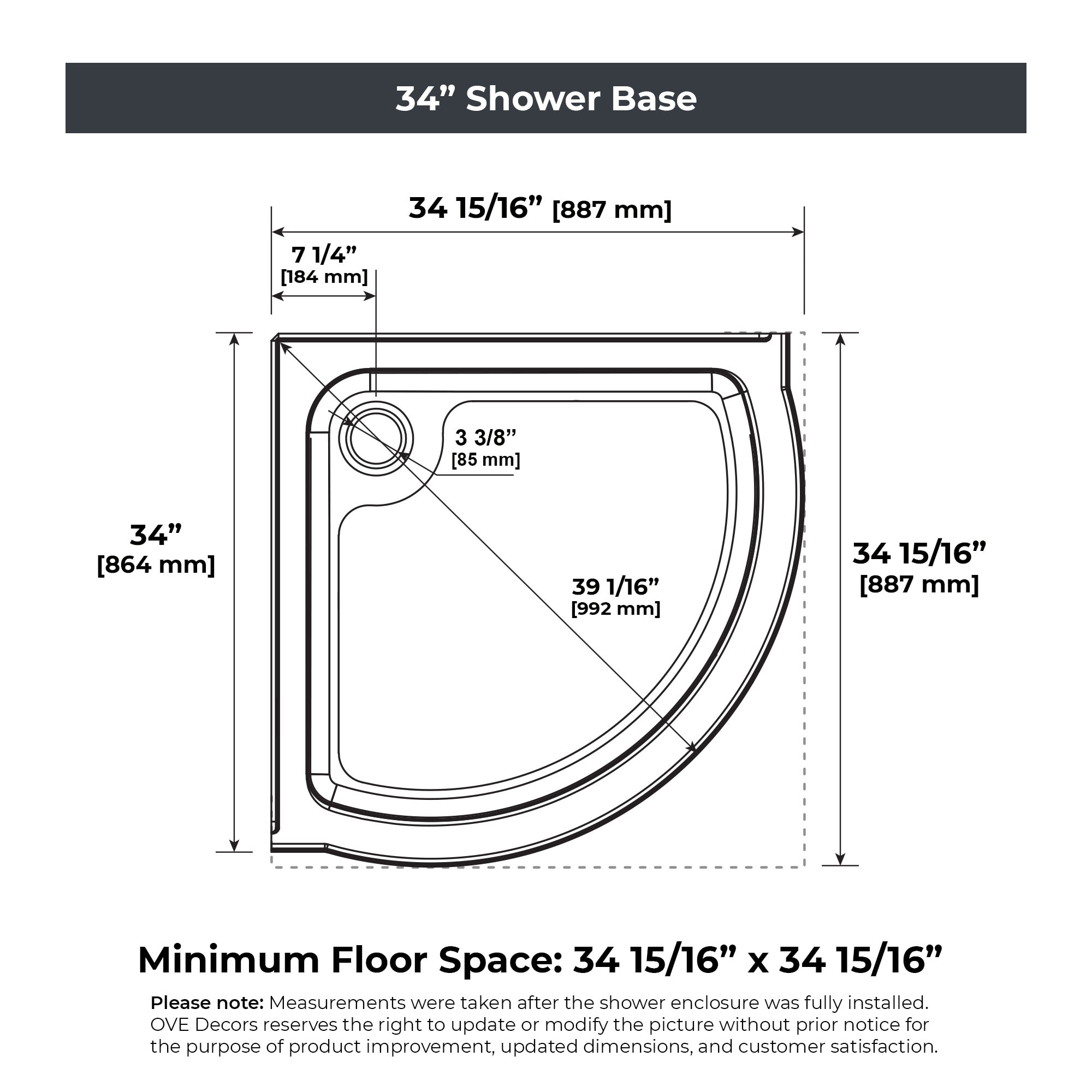 OVE Decors 15SKA-BREF34-SAT Alcove-Shower-Kit - View #15
