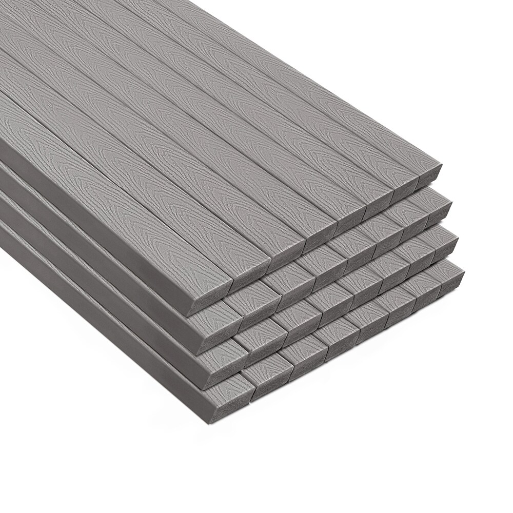 Select 2-in x 6-in x 12-ft Pebble Grey Square Composite Deck Board in Gray | - Trex 901090