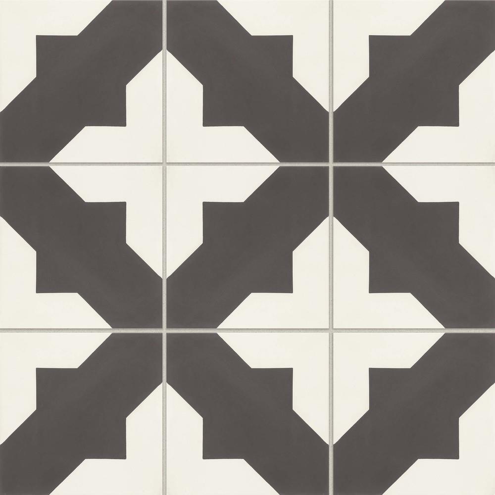Bedrosians DECREMDAR88 Remy Darcy 8-in x 8-in Matte Cement Encaustic Tile (5.33-sq. ft/ Carton)