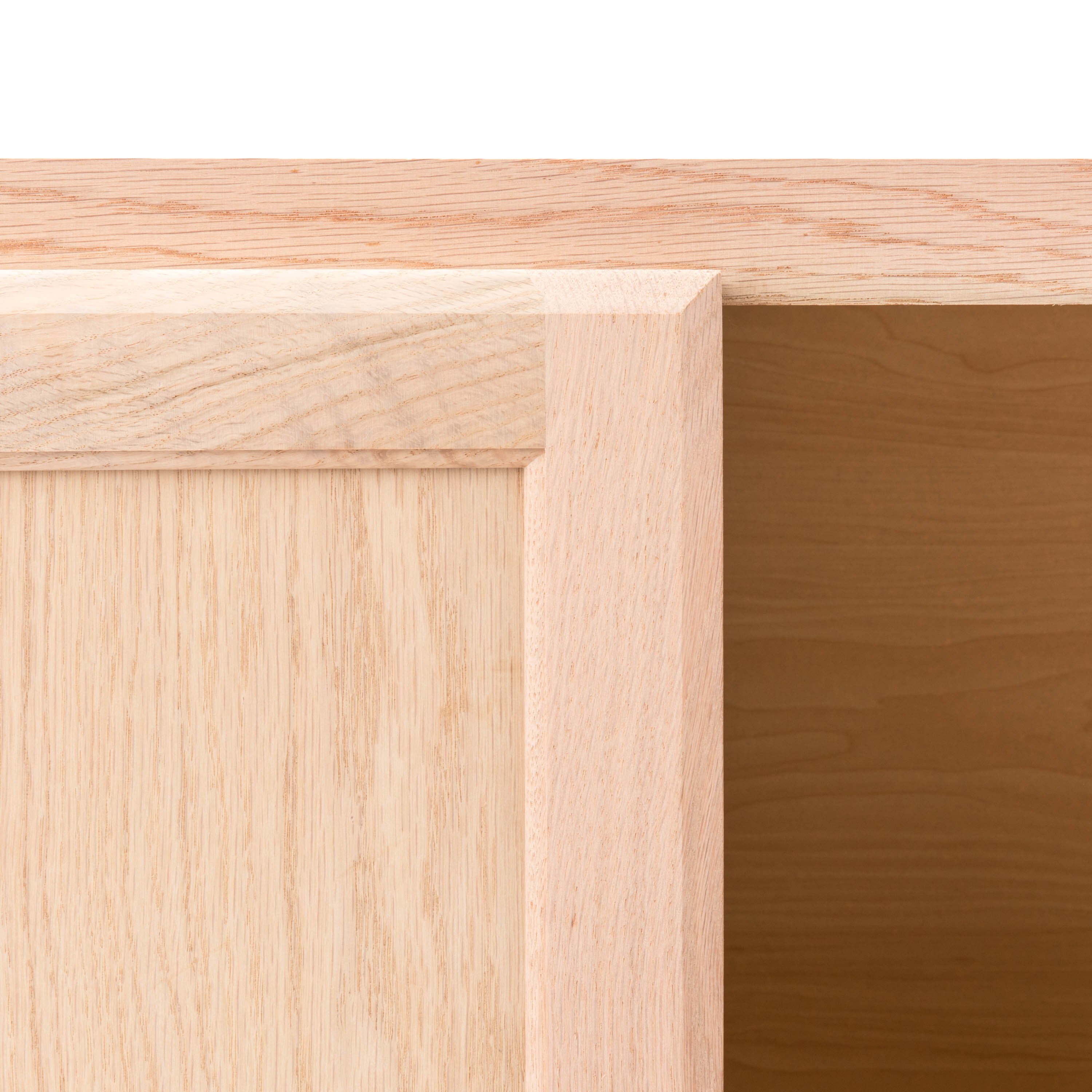 Project Source 30-in W x 30-in H x 12-in D Natural Unfinished Oak Wall Fully Assembled Cabinet (Flat Panel Square Door Style)