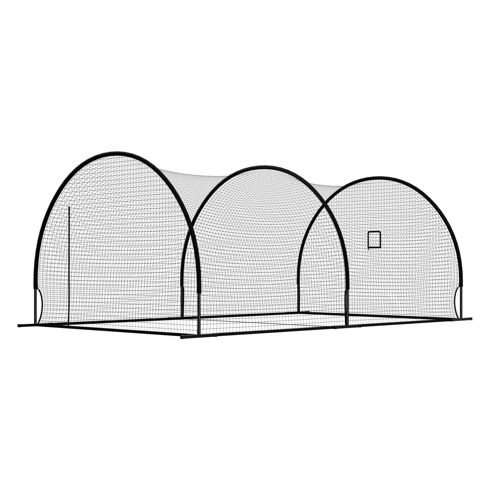 Slickblue - Black Large Baseball Batting Tunnel 19.9 x 12 x 8.2 ft with Steel Support Frame for I...