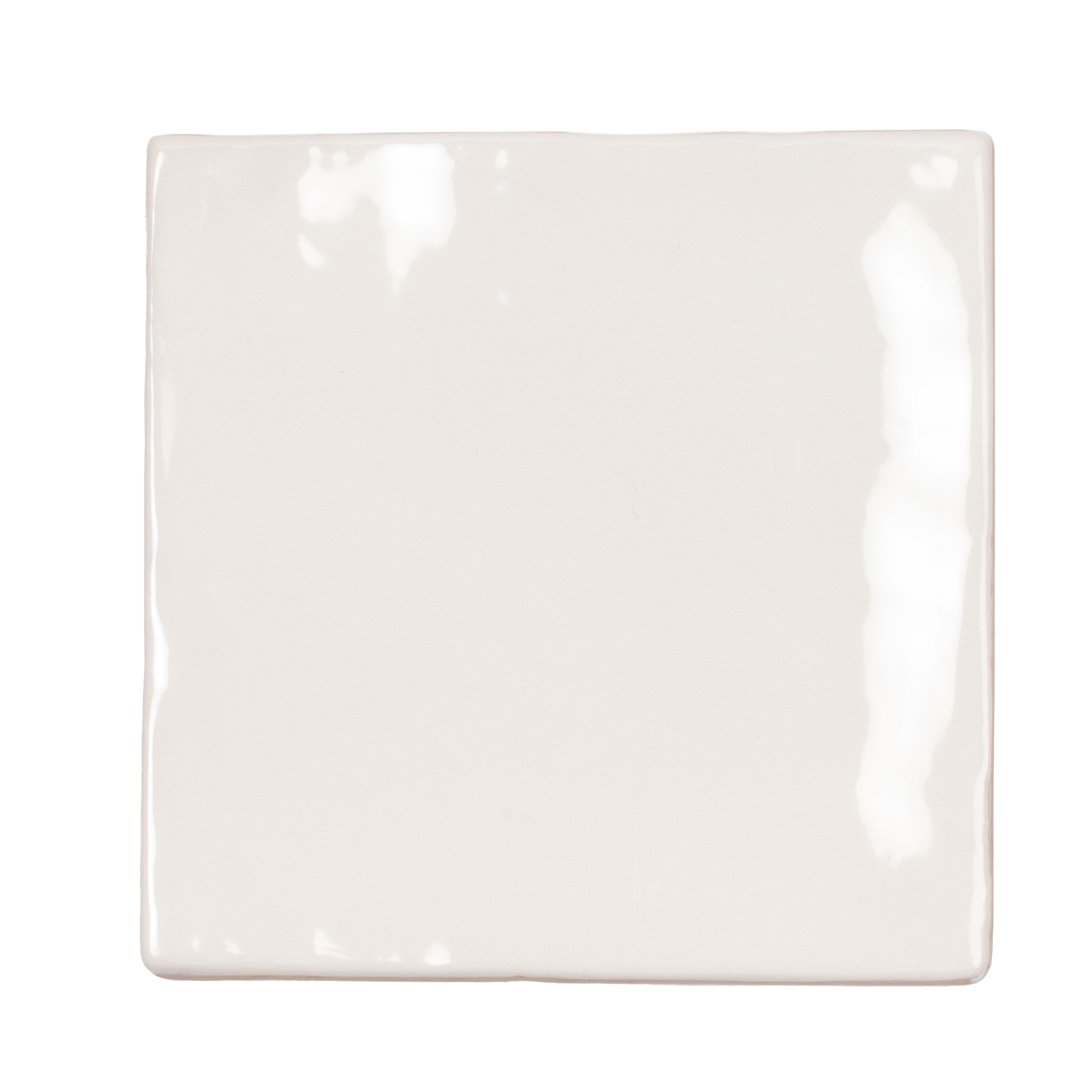 Apollo Tile CRE88WHT44A Silken Ivory White 4-in x 4-in Glossy Ceramic Stone look Standard Floor and Wall Tile ( 6.46-sq ft Carton )