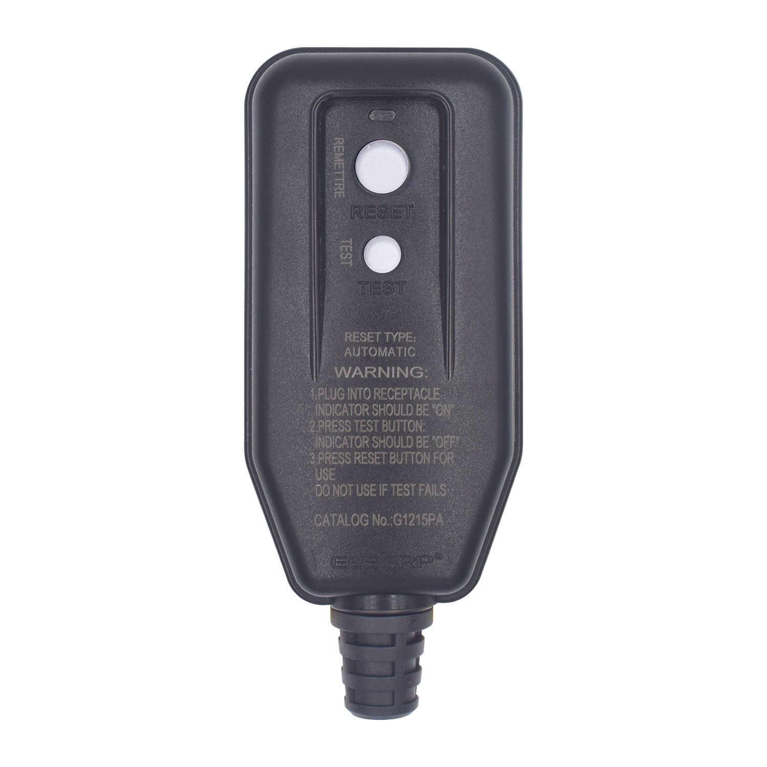 Utilitech G1215PA 15-Amp 125-Volt NEMA 5-15p 3-wire Grounding General-duty Straight Plug, Black