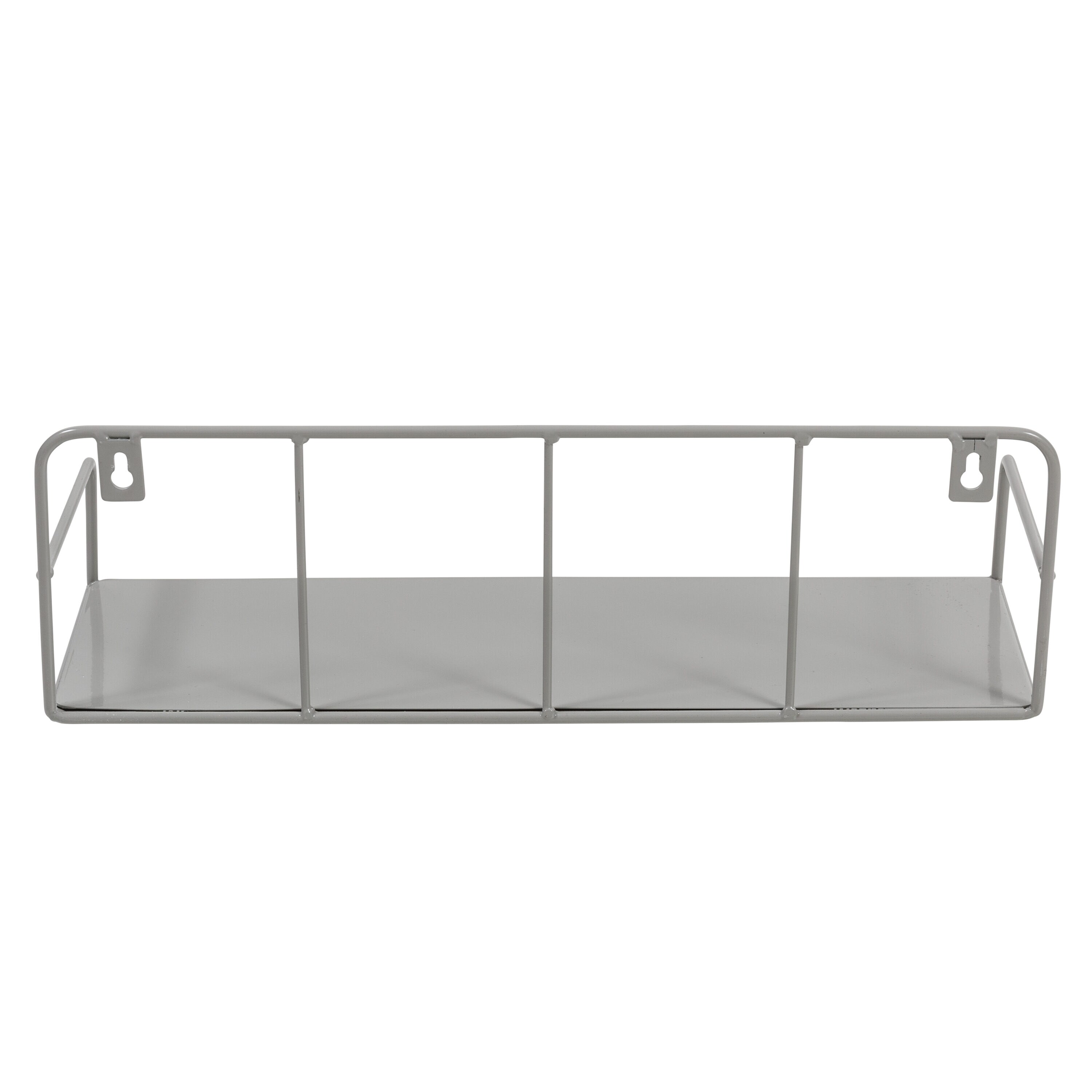 HoneyCanDo 18in L x 6in D x 6in H Grey Steel Rectangular Floating