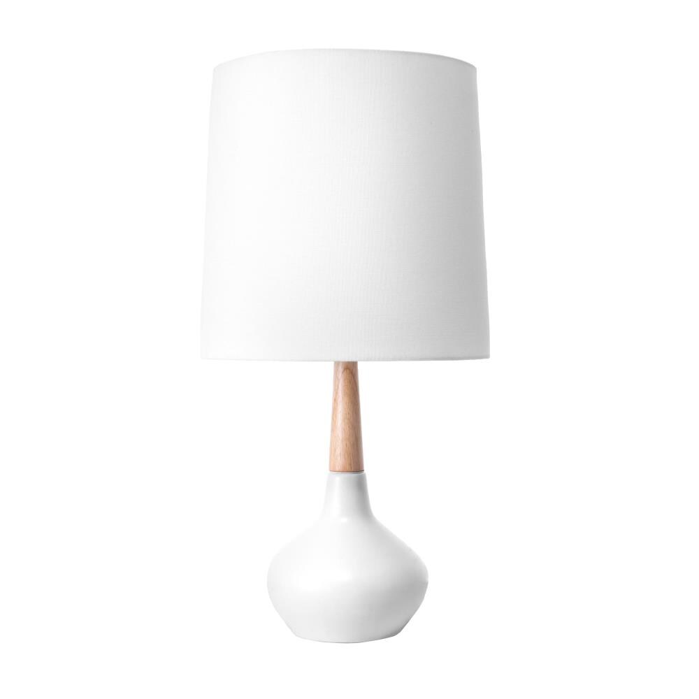 nuLOOM 25-in White Table Lamp with Linen Shade in the Table Lamps ...