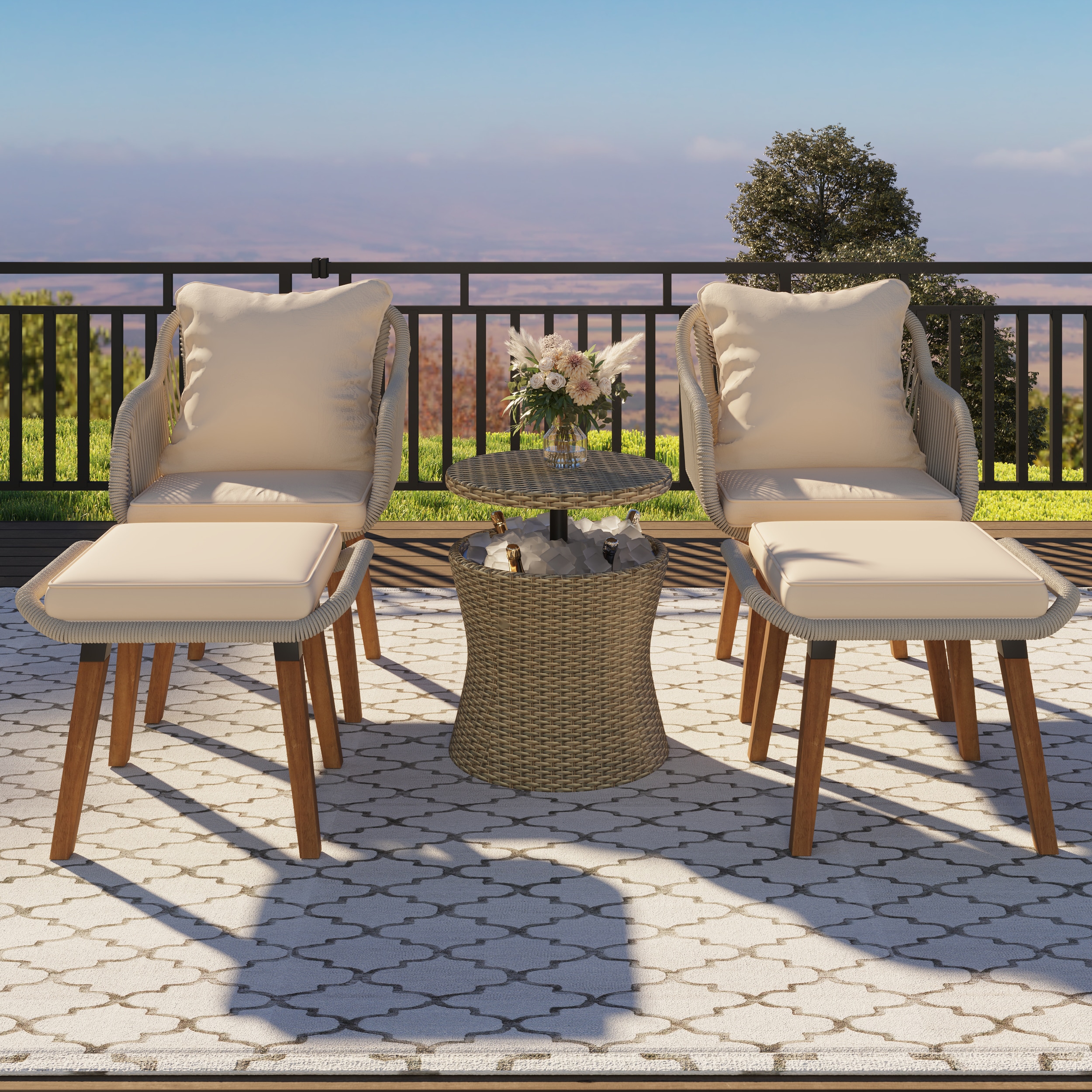 AHIOU HOME ZAAHG-995AAZSF Patio-Conversation-Sets - View #2