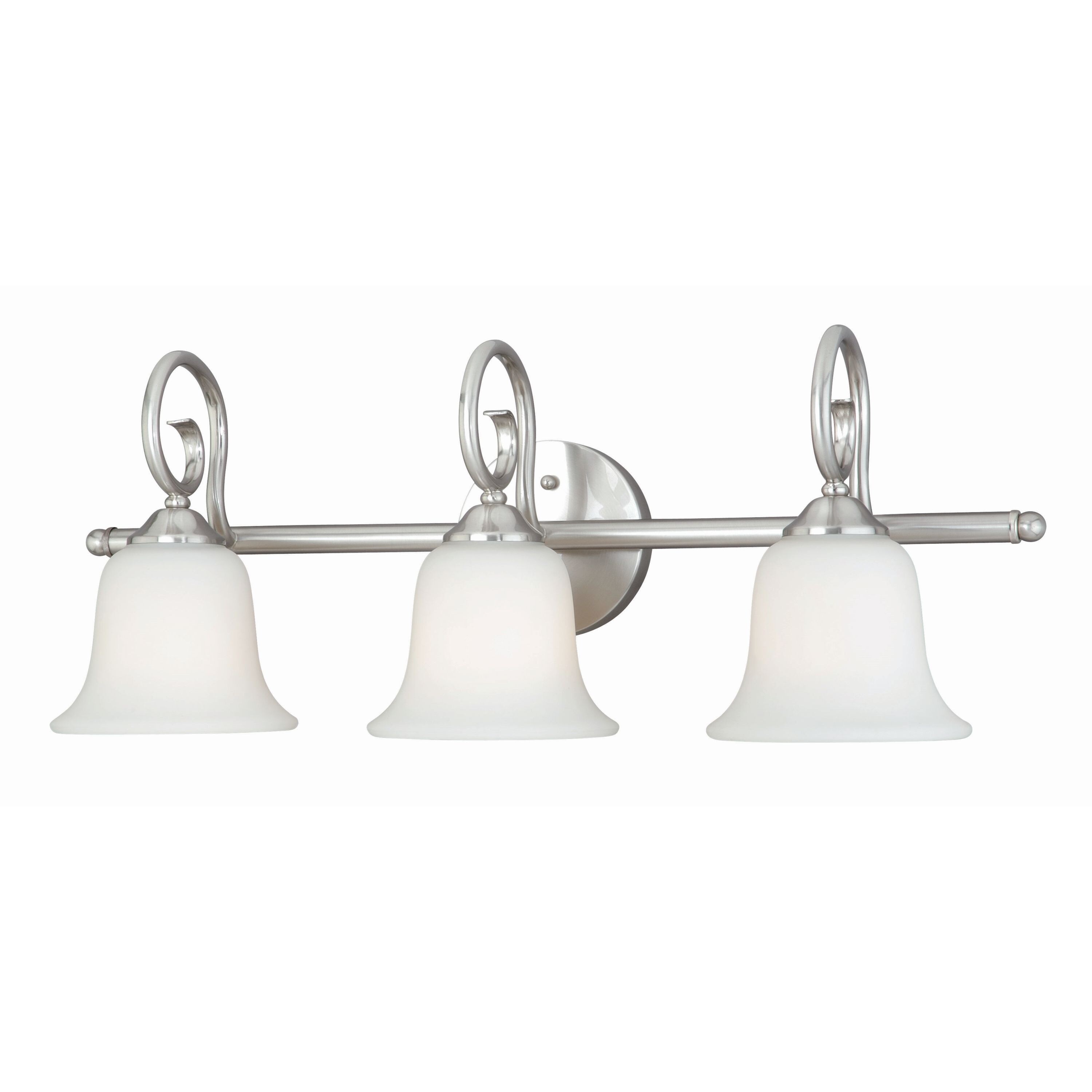 Cascadia W0274 Samantha 25.25-in 3-Light Satin Nickel Transitional Vanity Light