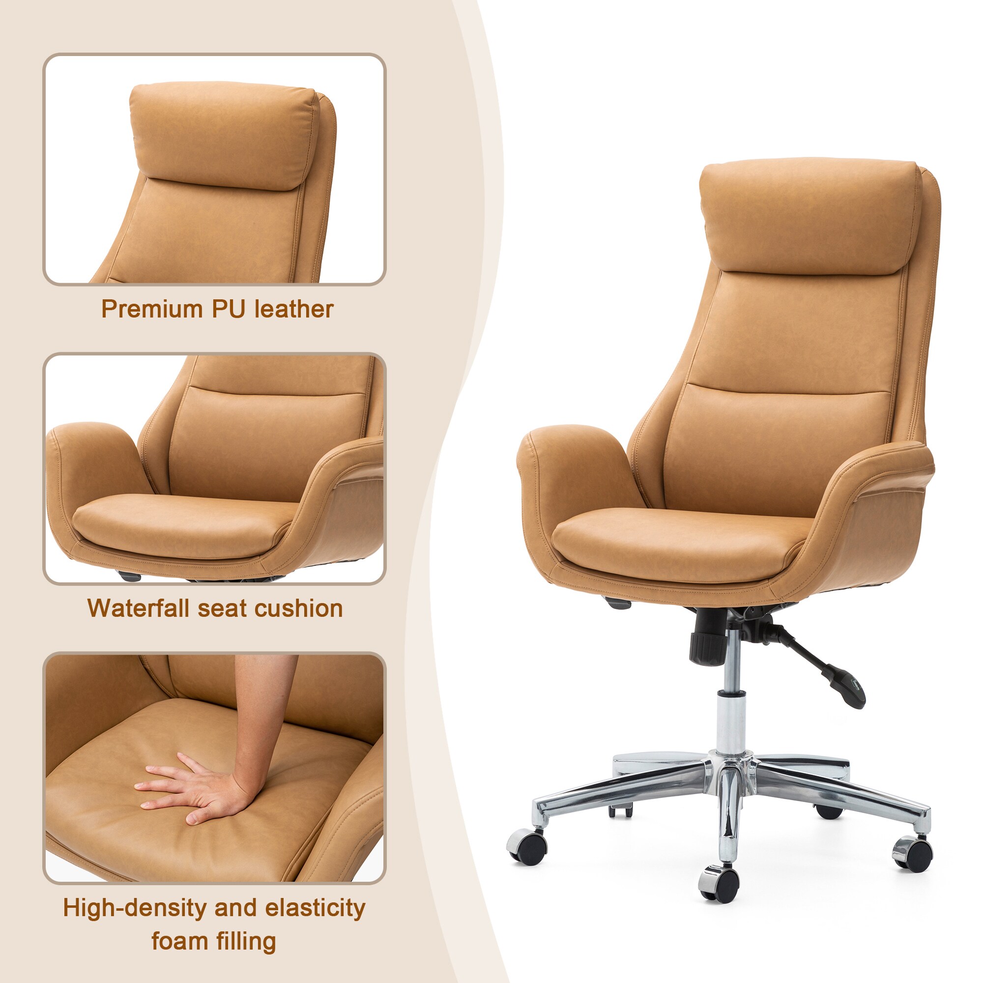 Diego Office Chair - Camel