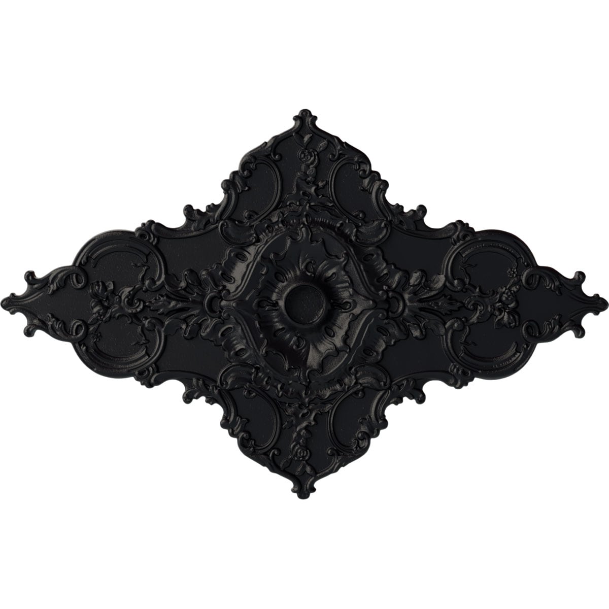 Ekena Millwork CM70X43MLSGS Melchor Diamond 67.25-in W x 43.325-in L Painted Steel Gray Polyurethane Whole Ceiling Medallion