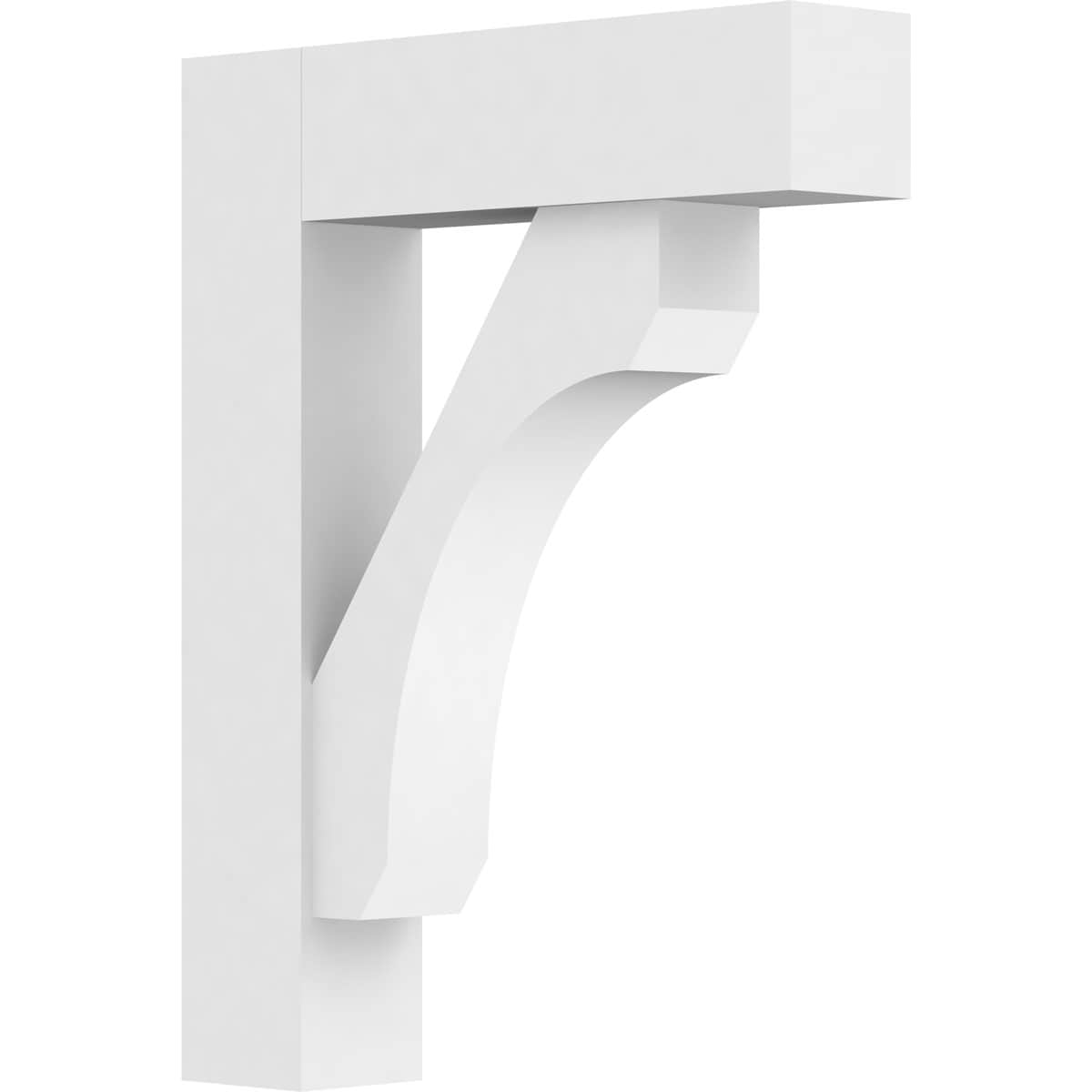 Ekena Millwork BKTP03X14X18LEC05 Standard Legacy 3-in x 14-in x 18-in White PVC Standard bracket