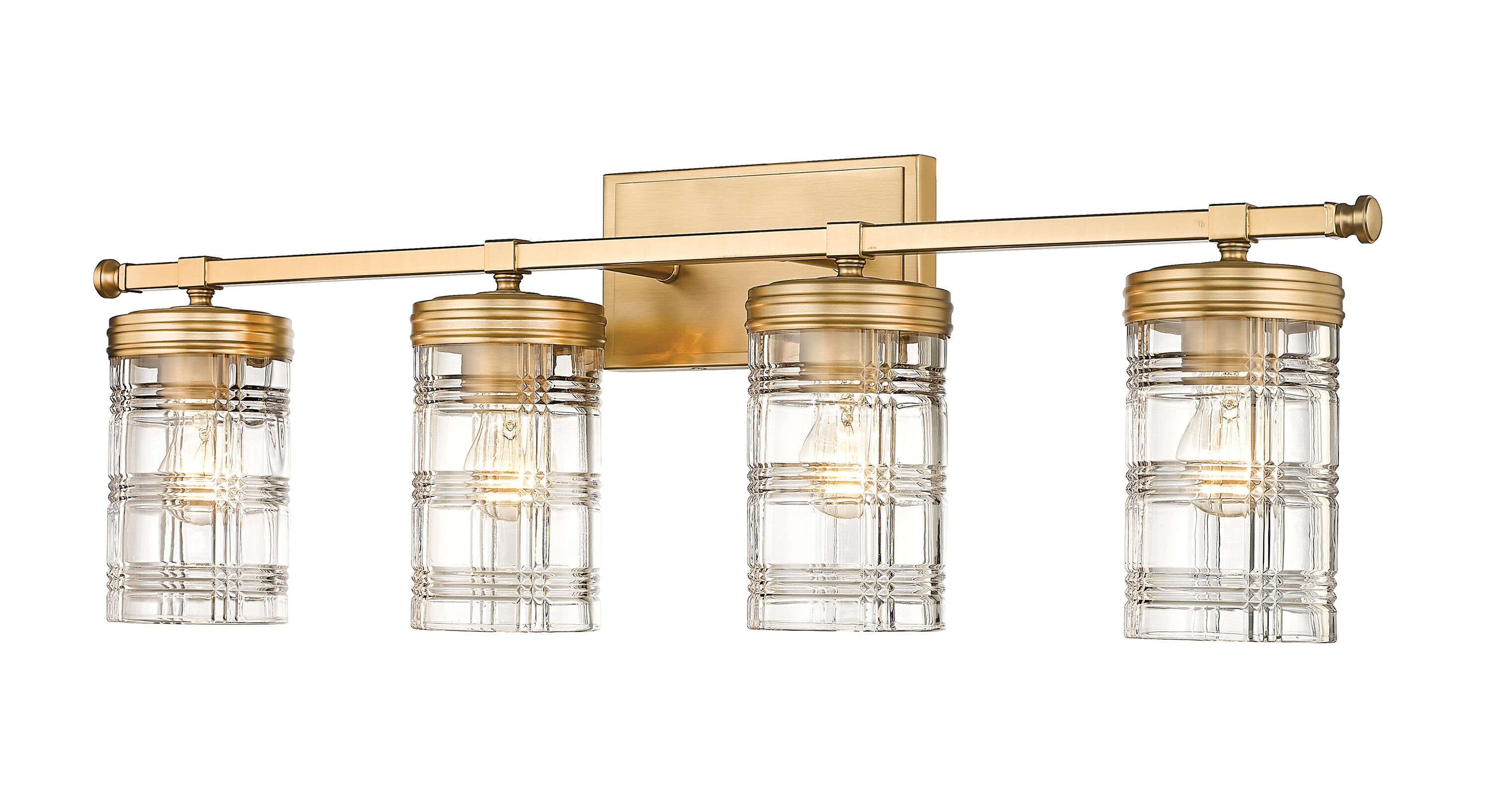 Z-Lite 344-4V-HG Archer 32.75-in 4-Light Heirloom Gold Transitional Vanity Light