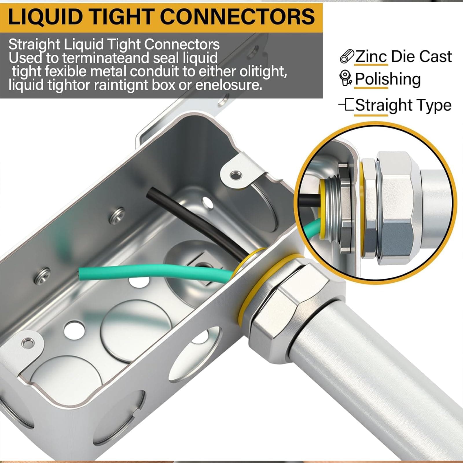 Aoibox 5 Piece 3 4 in Straight Insulated Zinc Die Cast Metal Liquid ...
