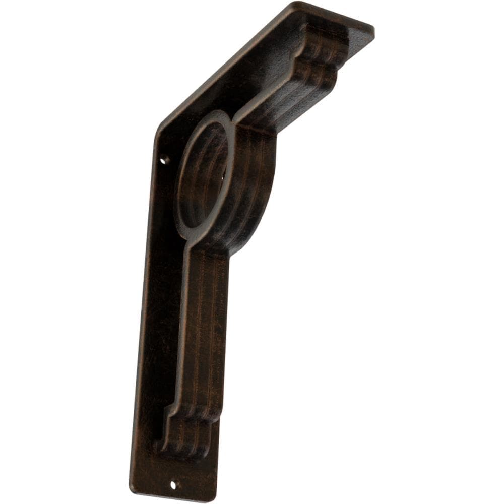 Ekena Millwork BKTM02X05X08TMAABZ Maria 5.5-in x 2-in x 8-in Antique bronze Wrought iron Mounting bracket