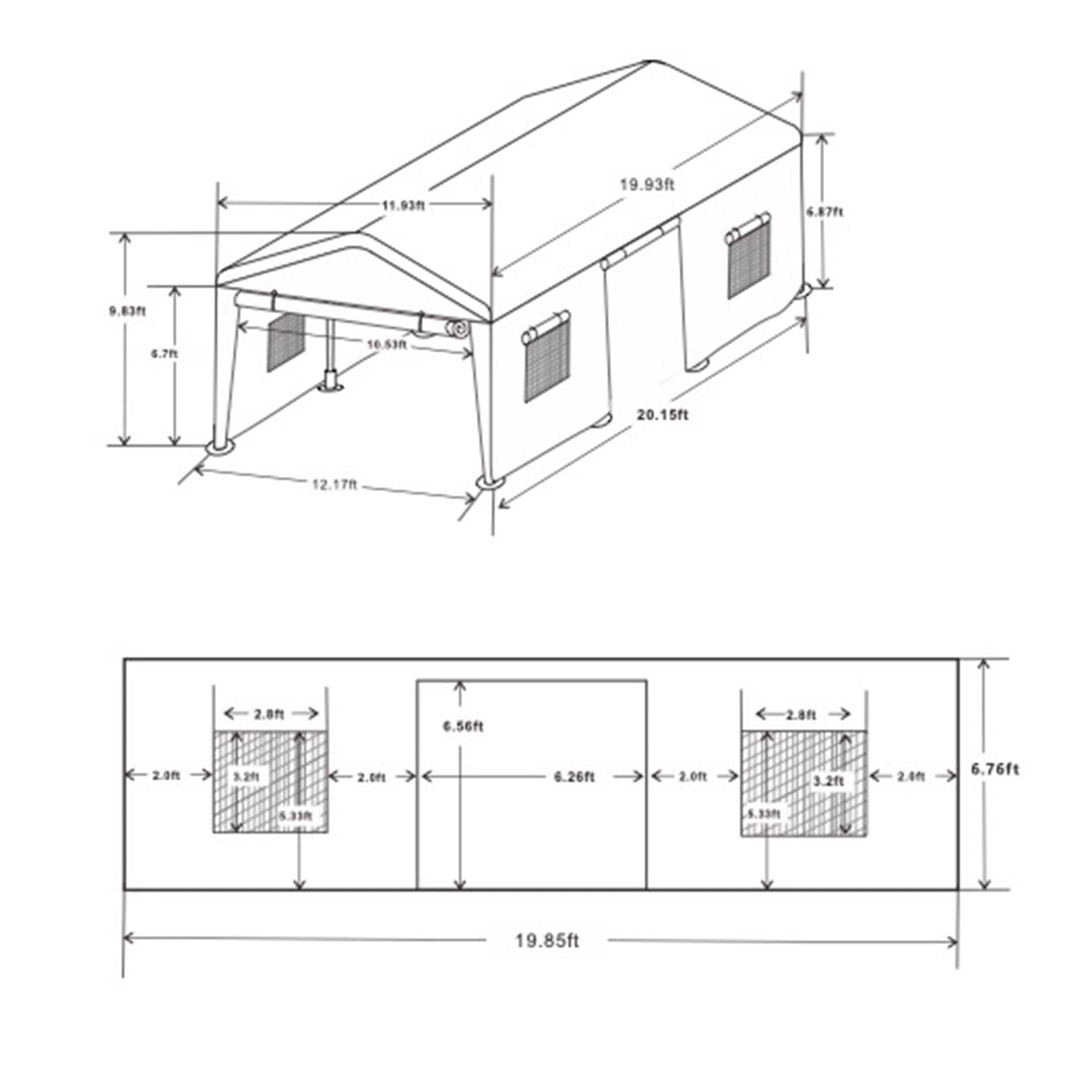 SINOFURN SYC930001BG Wood-Resin-Gazebos - View #7