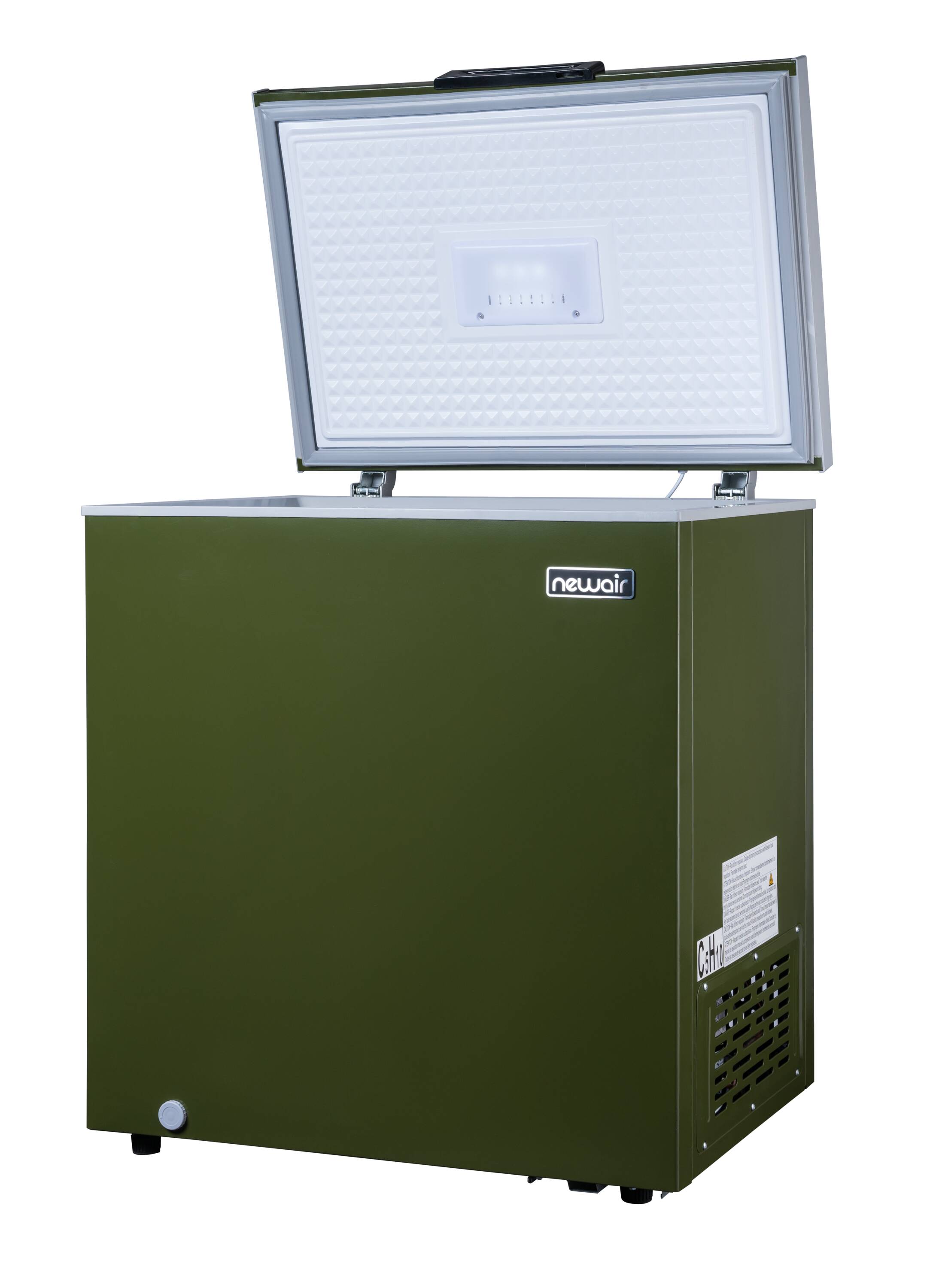 Newair 5 Cu Ft Garage Ready Manual Defrost Chest Freezer With Temperature Alarm Military Green 1281